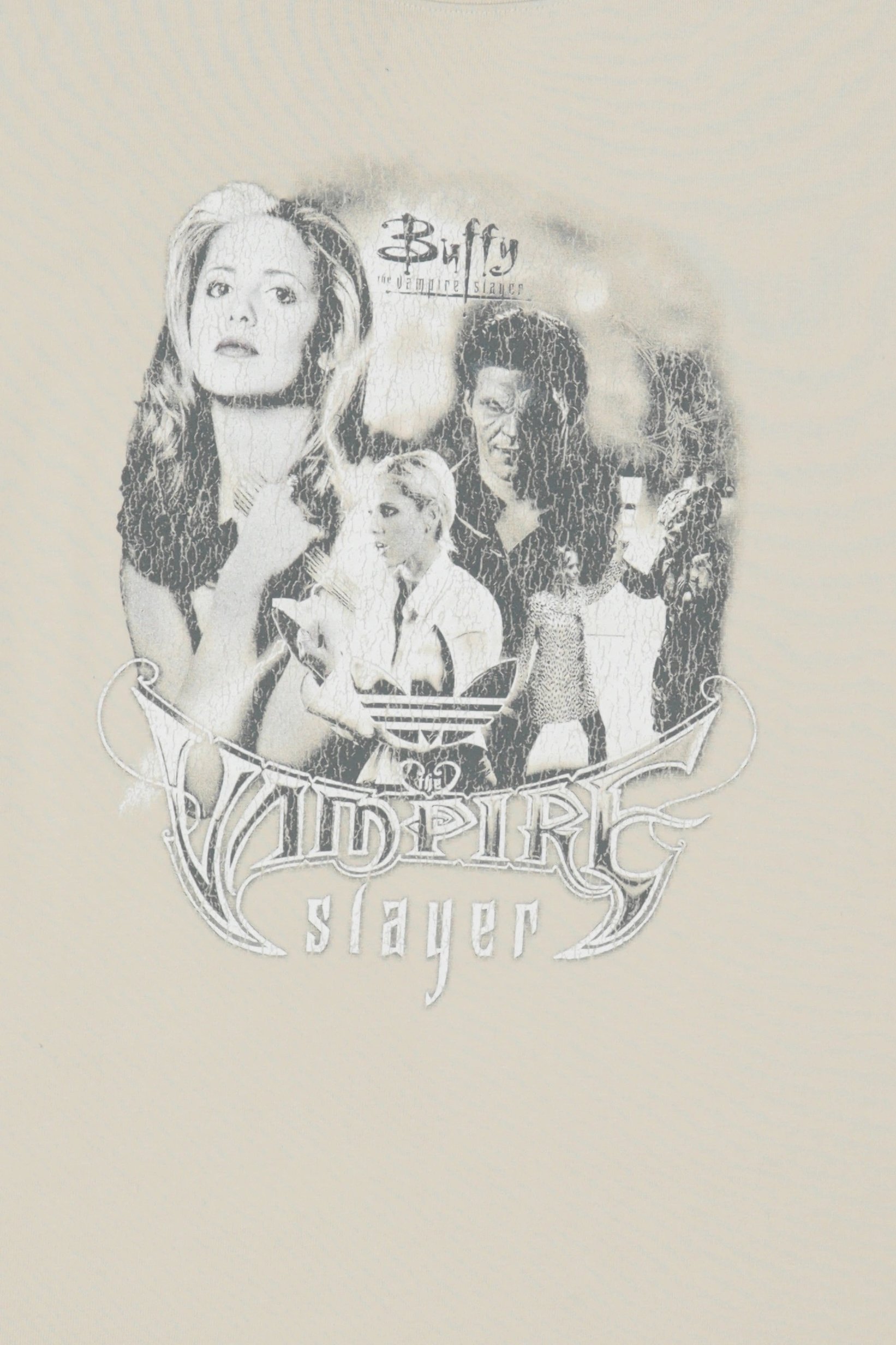 Adidas Originals x Buffy Women Oversized Fit Short Sleeve Outdoor T-Shirt, Light Grey