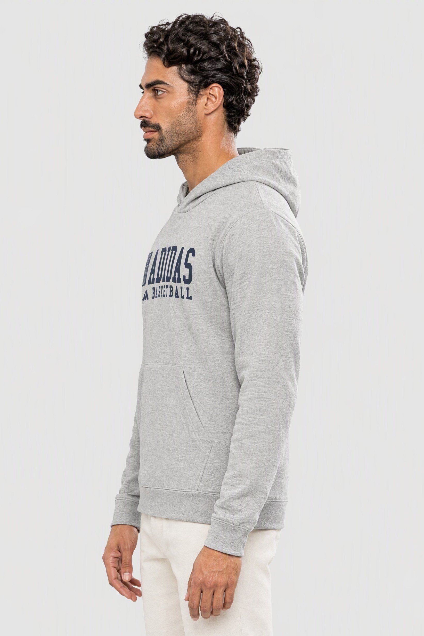 Men Sportswear Fit Long Sleeve Outdoor Hoodie, Grey