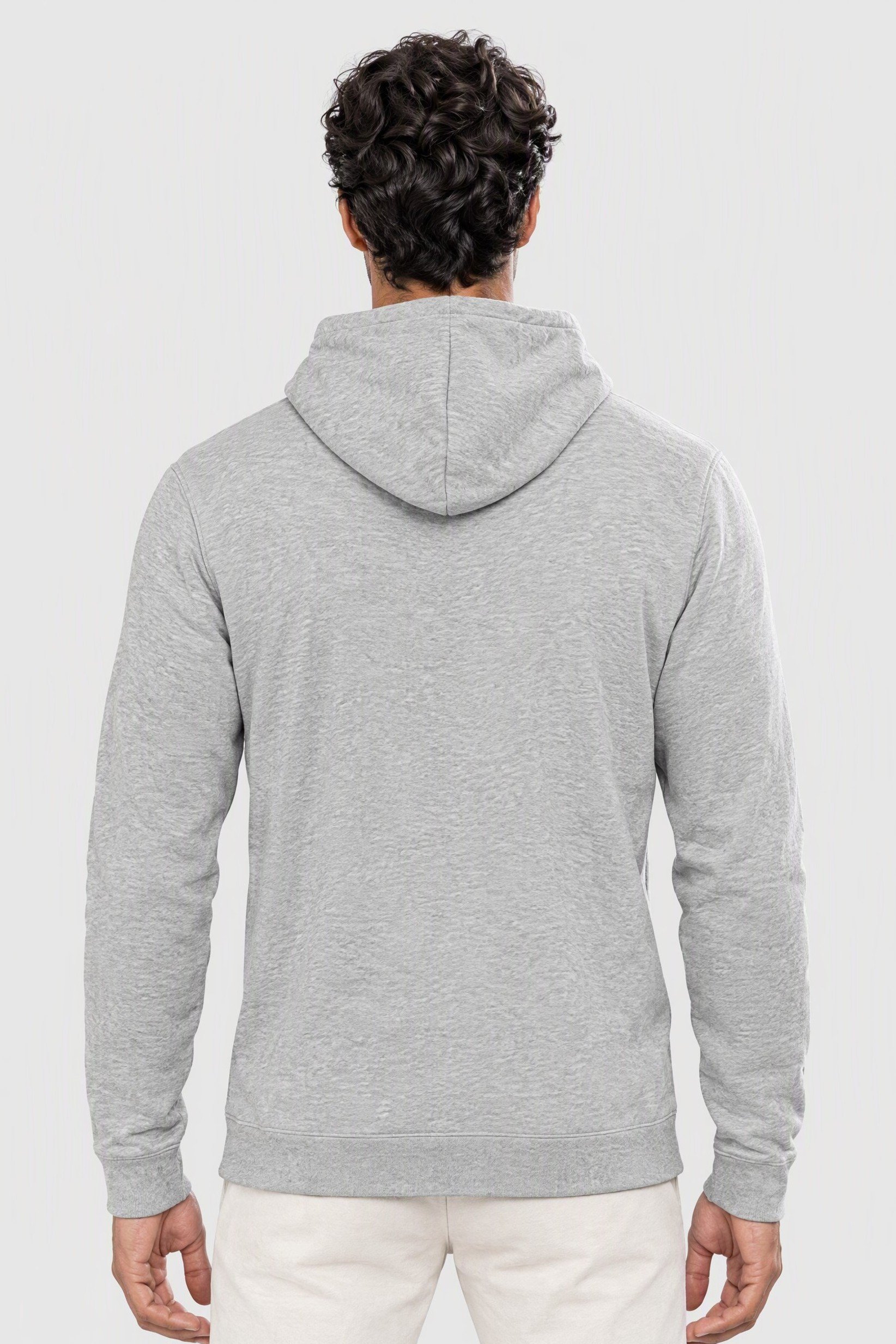 Men Sportswear Fit Long Sleeve Outdoor Hoodie, Grey