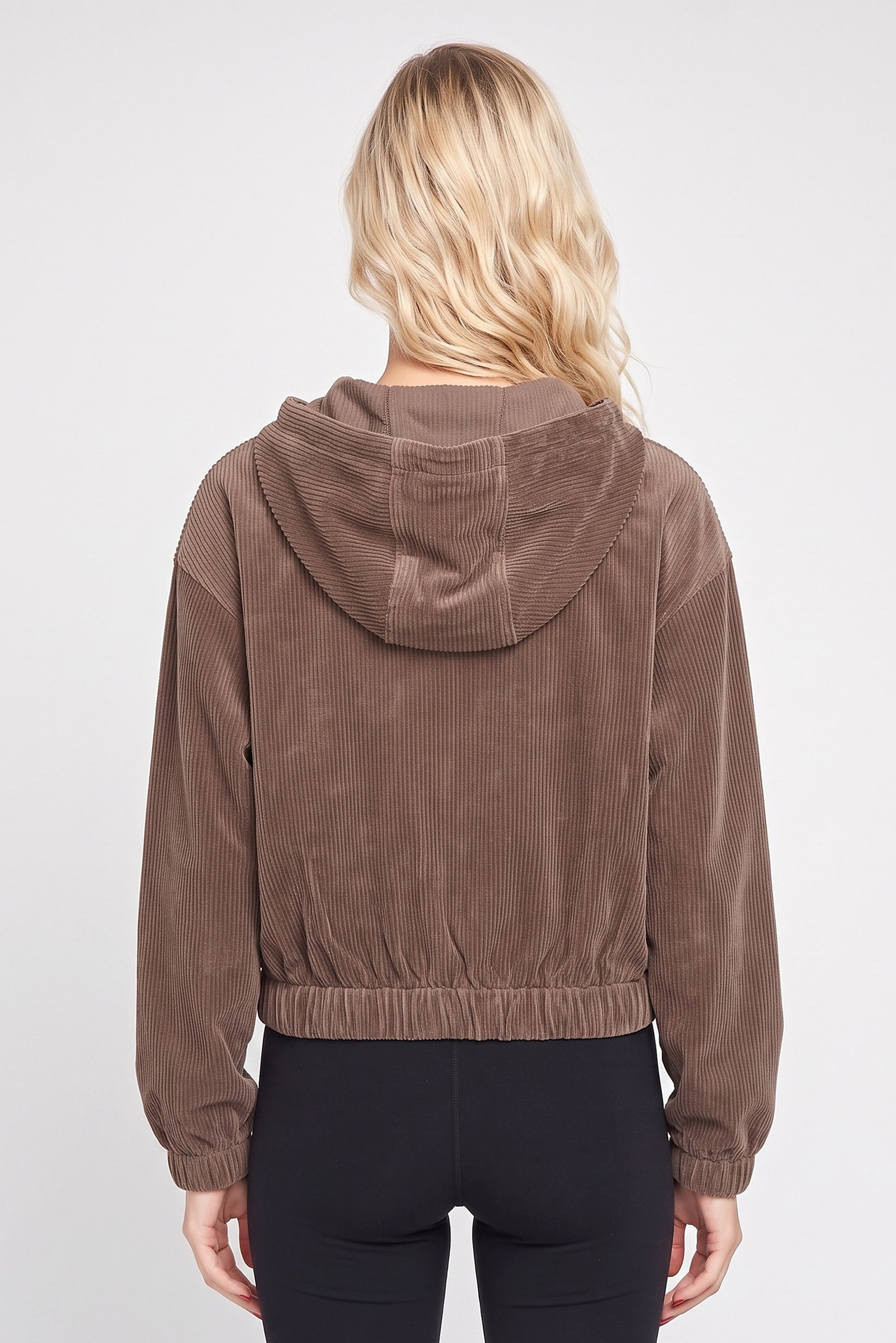 Women Sportswear Fit Long Sleeve Outdoor Track Jacket, Brown