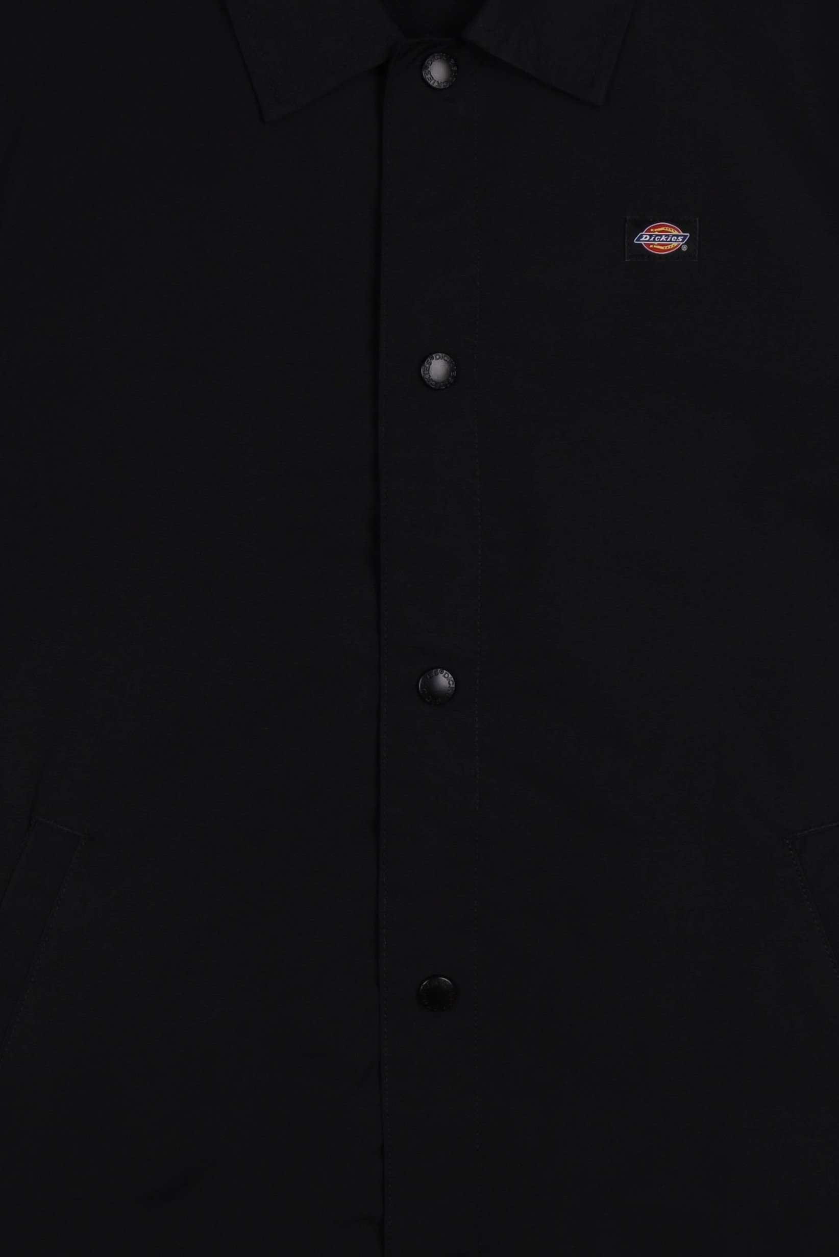 Kids Boy Embroidered Logo Jacket Shirt, Black