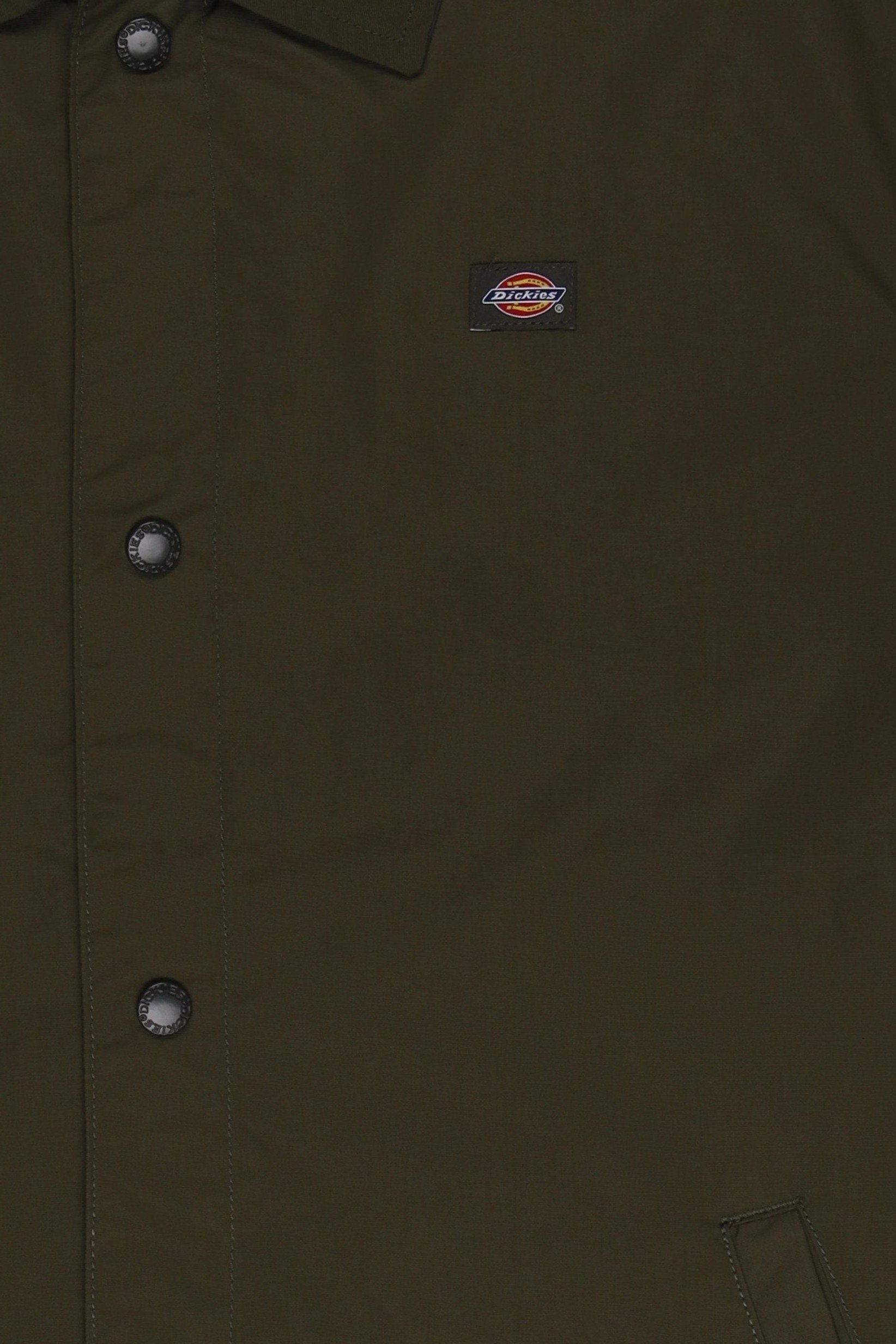 Kids Boy Embroidered Logo Jacket Shirt, Dark Olive