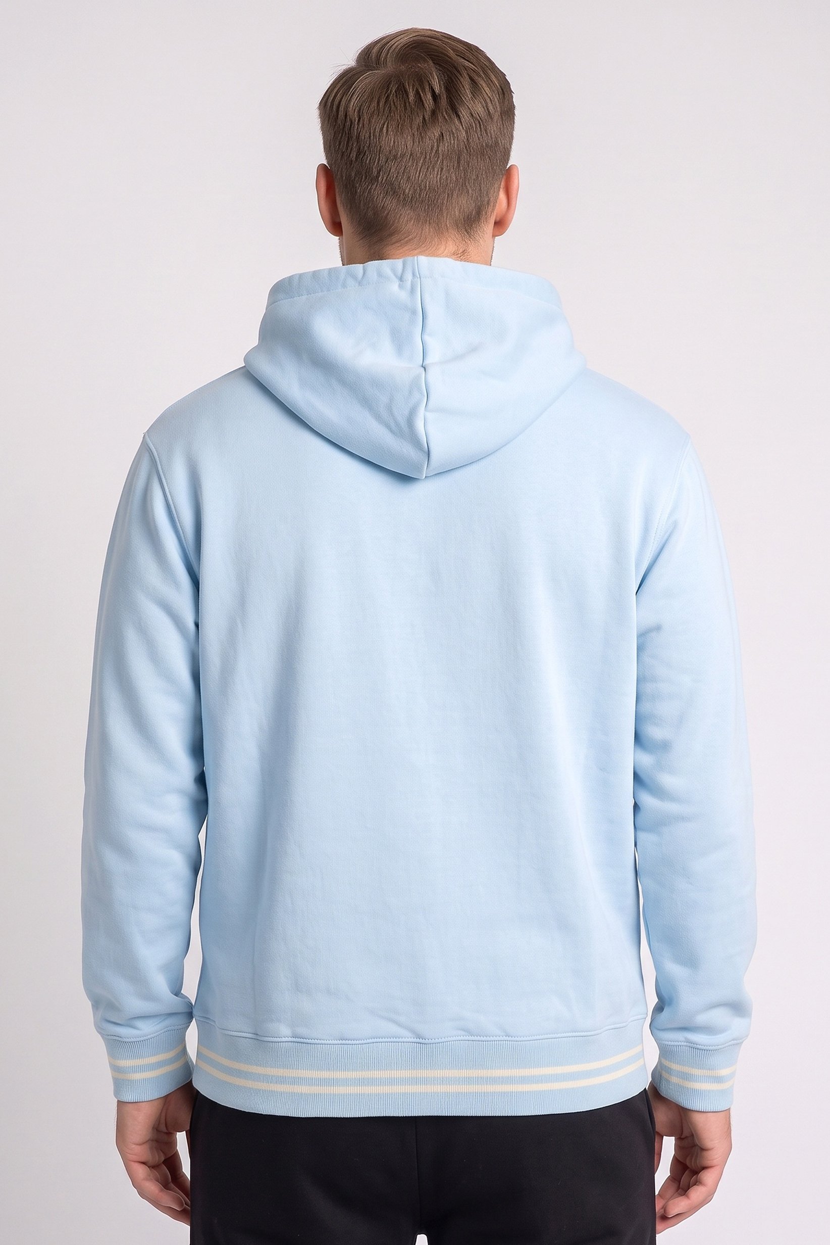Men Sportswear Fit Long Sleeve Outdoor Hoodie, Sky Blue