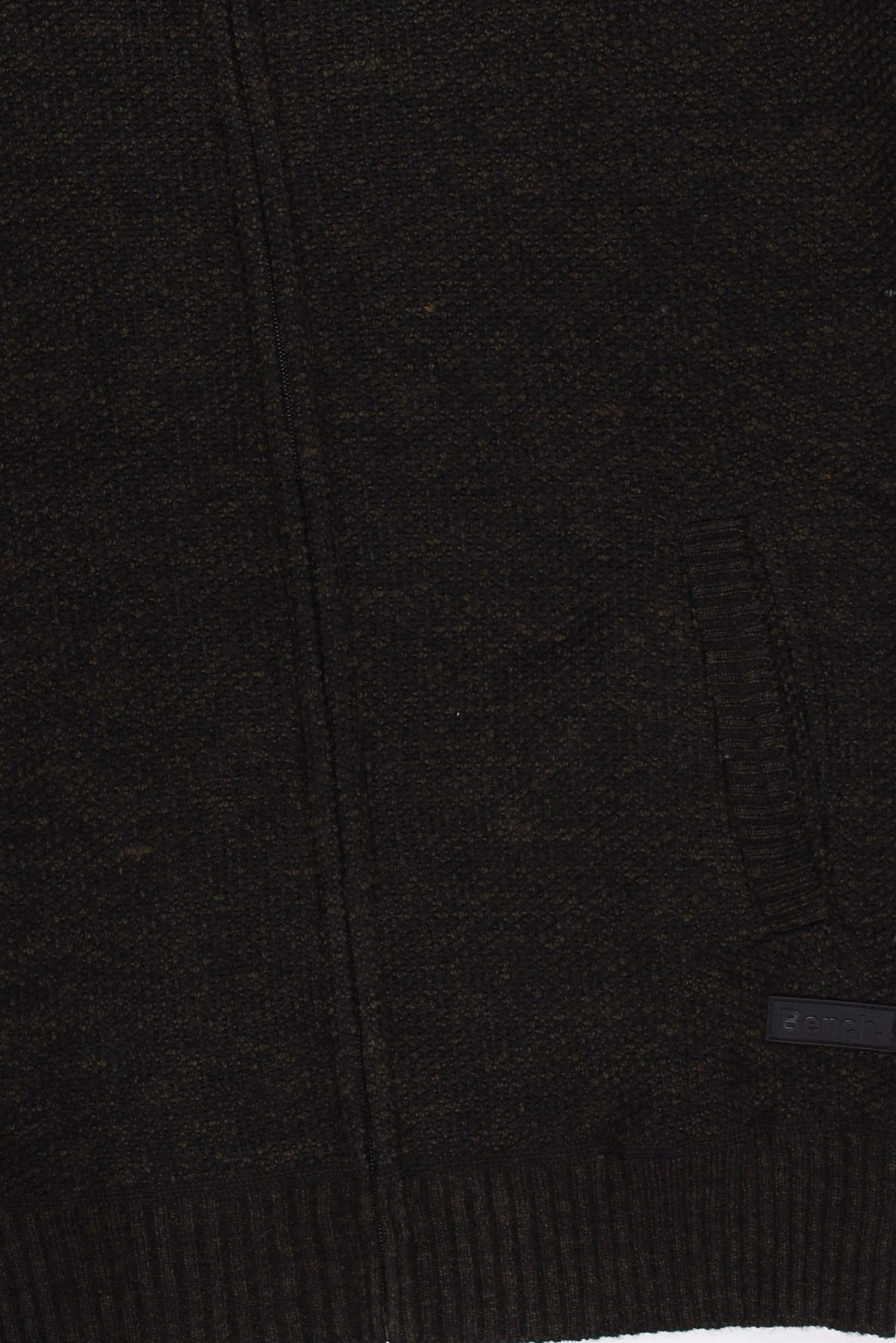 Men Heather Long Sleeve Knitted Hoodies, Khaki Melange