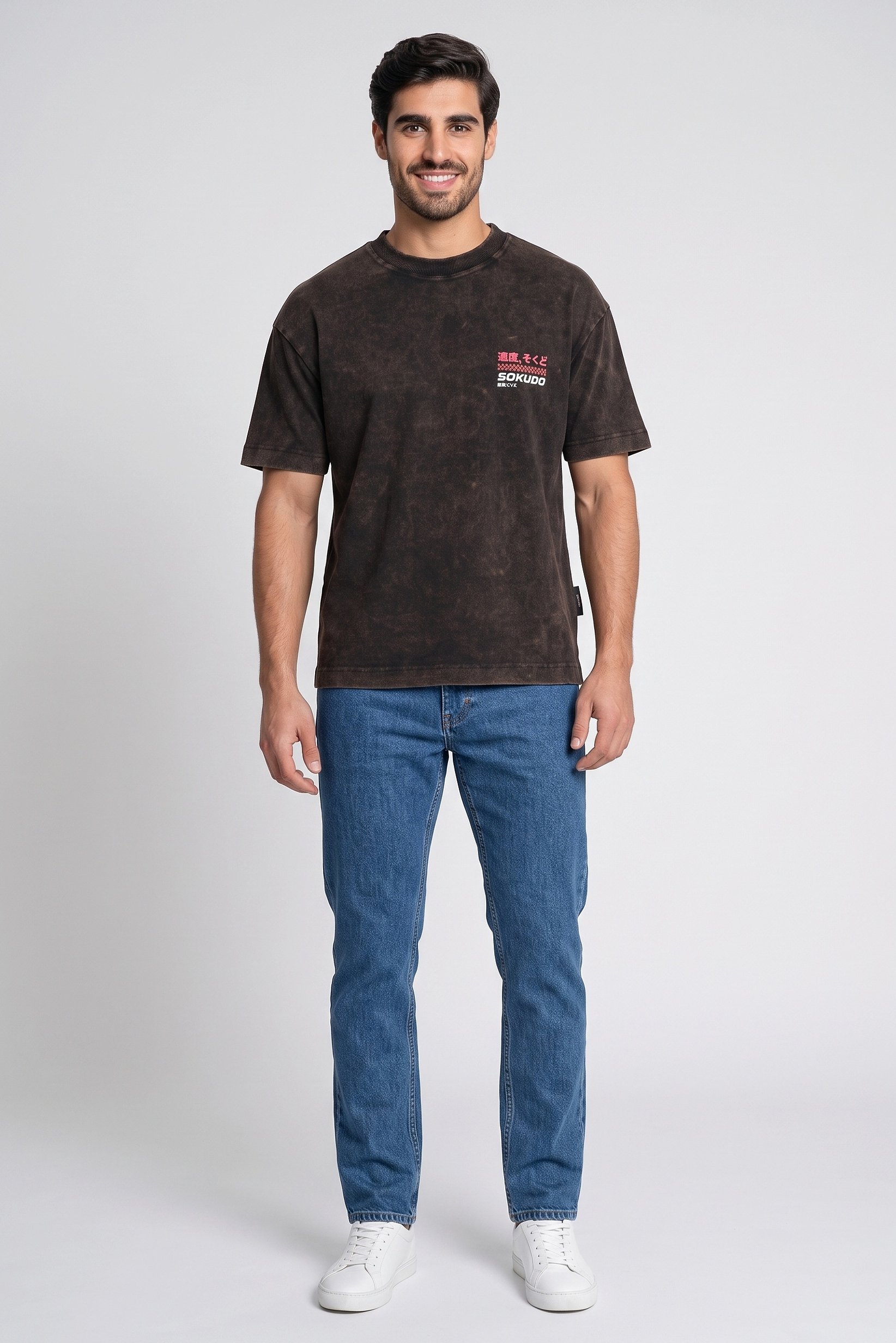 Men Crew Neck Short Sleeve Brand Logo T-Shirt, Multicolor