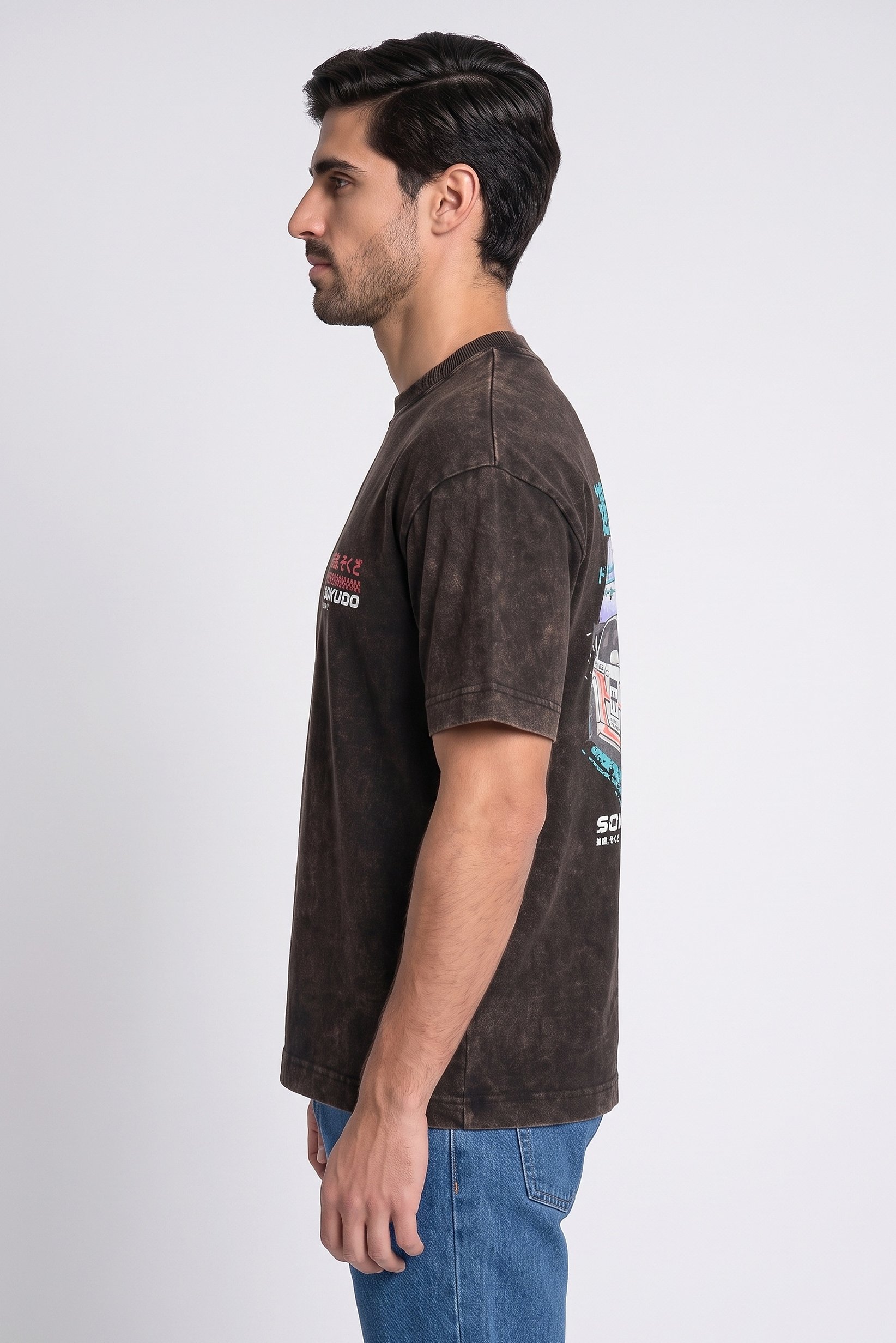 Men Crew Neck Short Sleeve Brand Logo T-Shirt, Multicolor