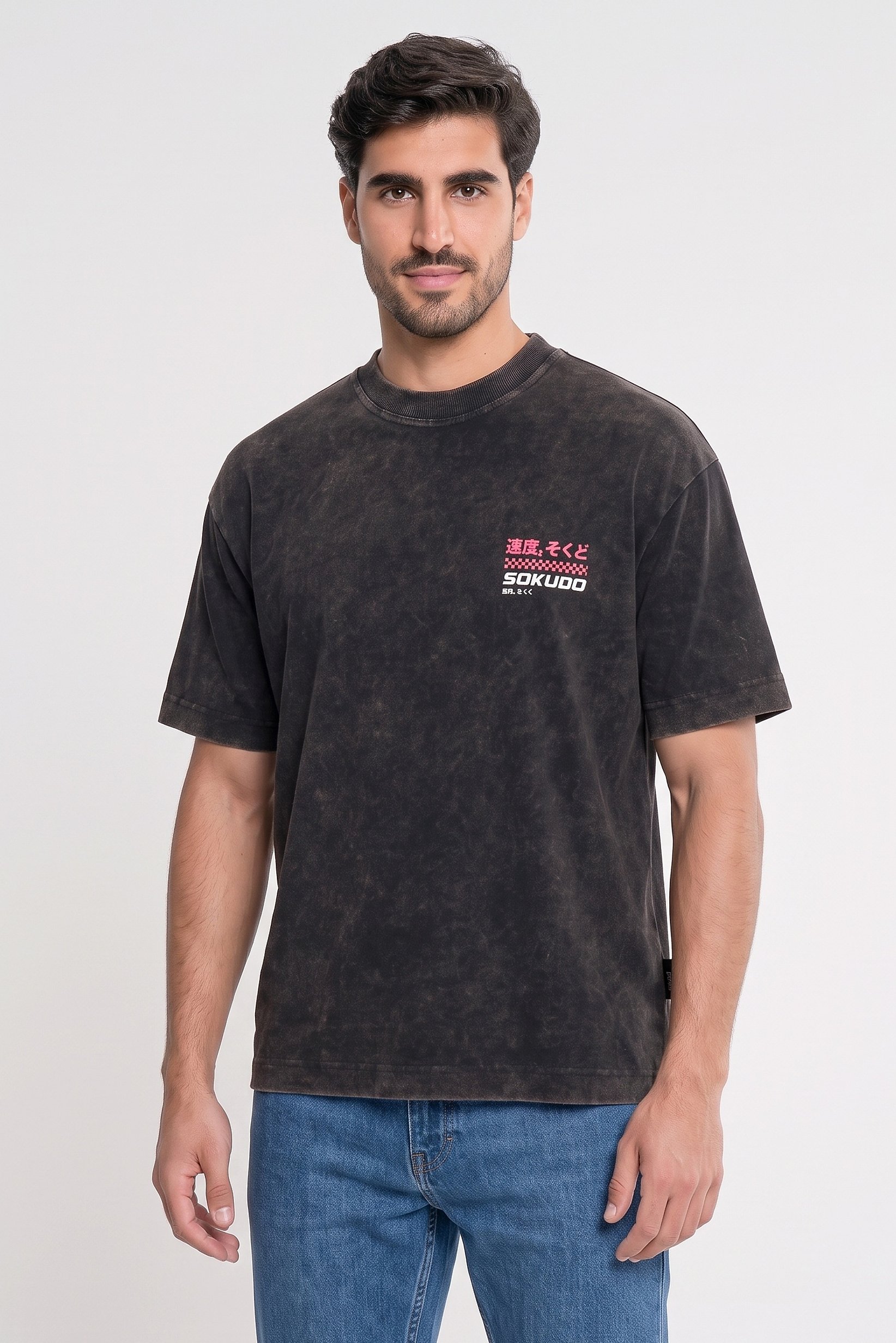 Men Crew Neck Short Sleeve Brand Logo T-Shirt, Multicolor
