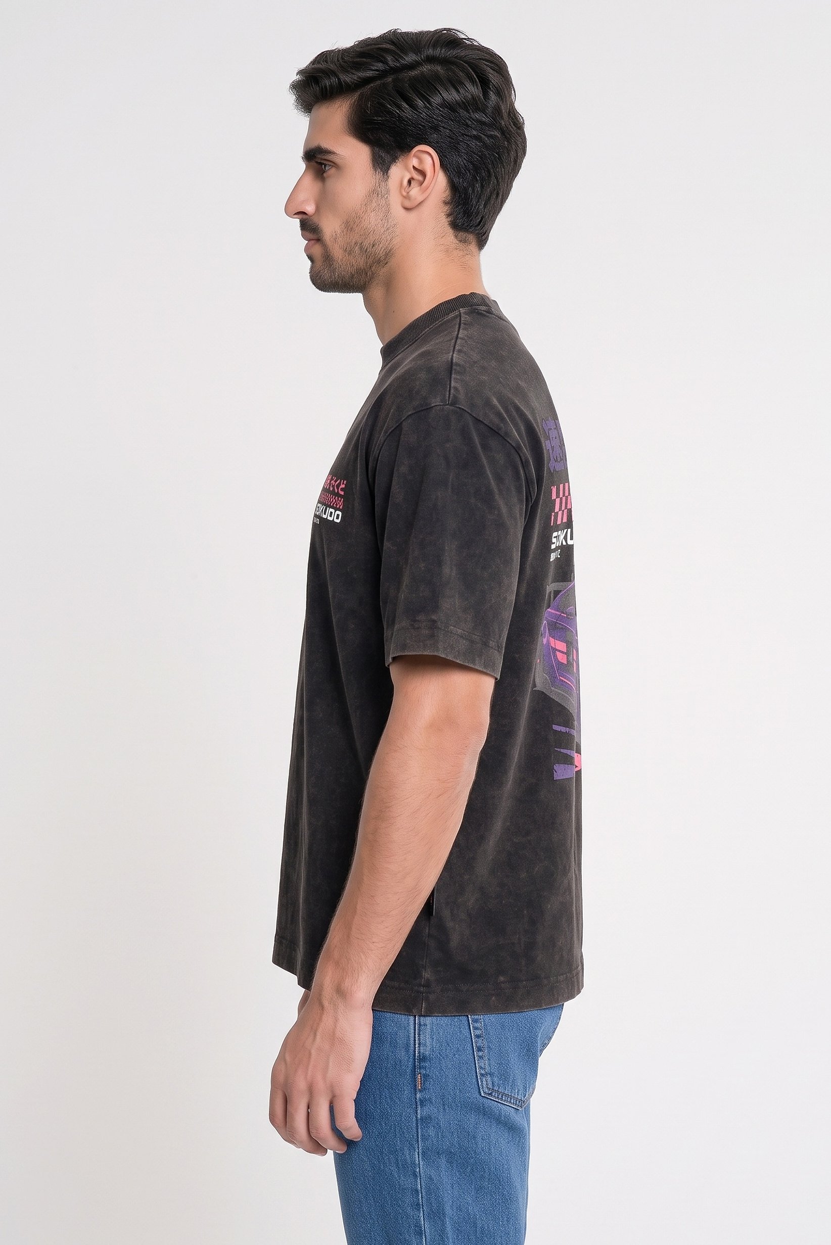 Men Crew Neck Short Sleeve Brand Logo T-Shirt, Multicolor