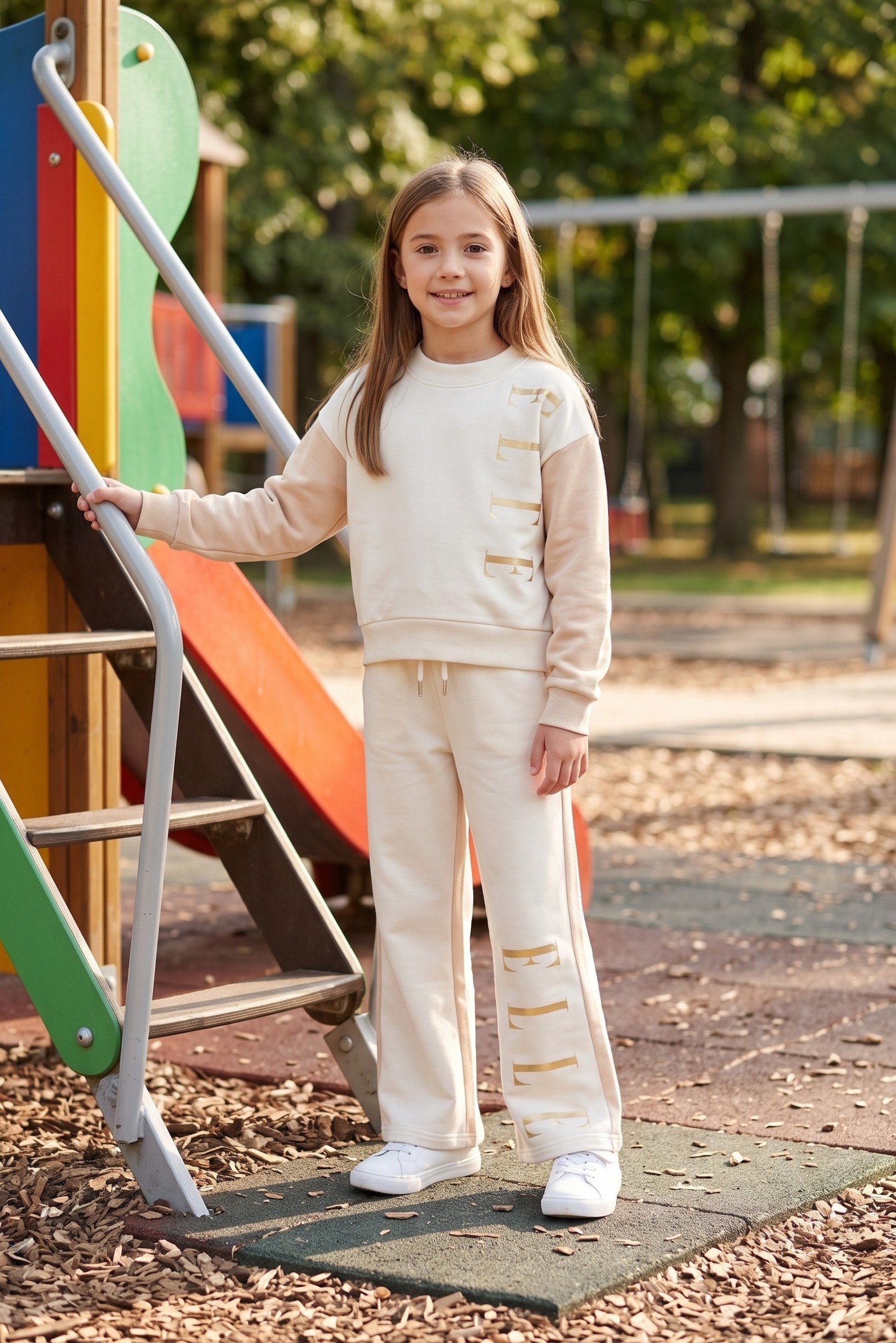 Kids Girl 2 Pcs Long Sleeve Top And Pants Set, Multicolor