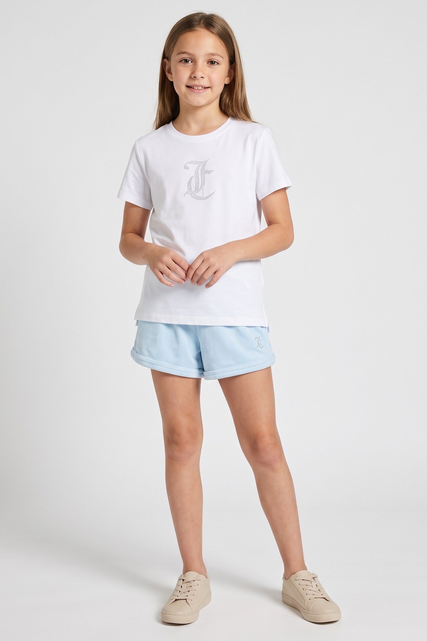 Kids Girl 2 Pieces Textured Top And Shorts Set, Multicolor