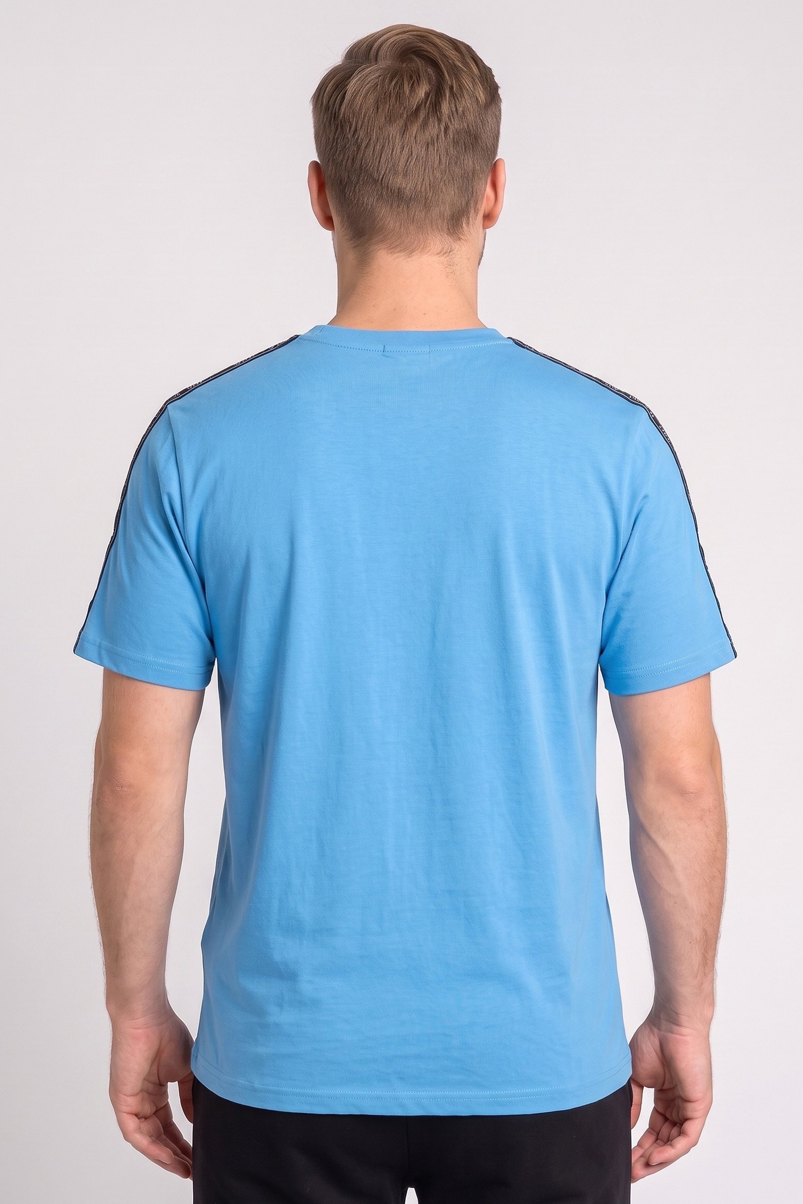 Men Sportswear Fit Short Sleeve Outdoor T-Shirt, Sky Blue