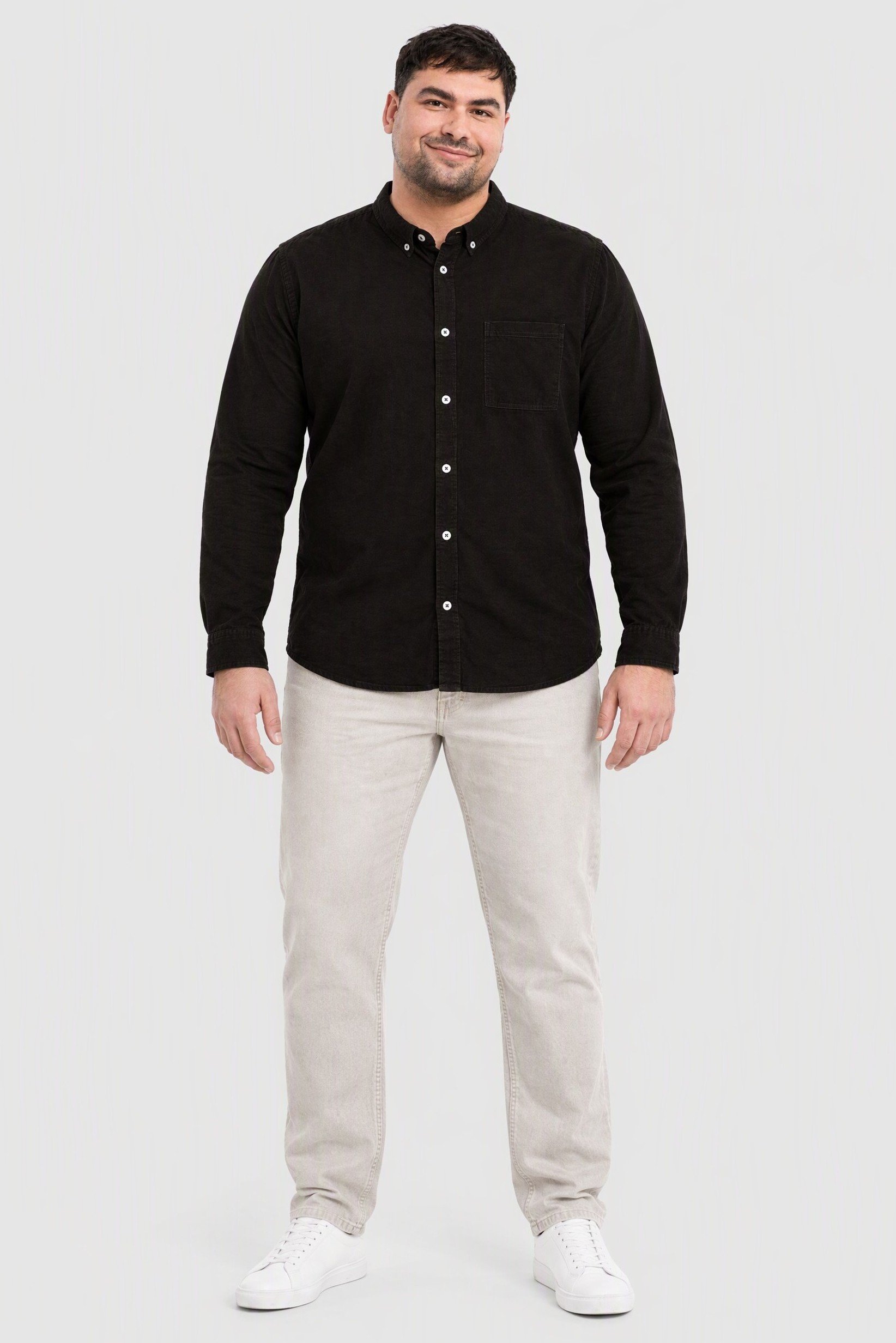 Men Regular Fit Long Sleeve Textured Casual Shirt, Chocolate Brown
