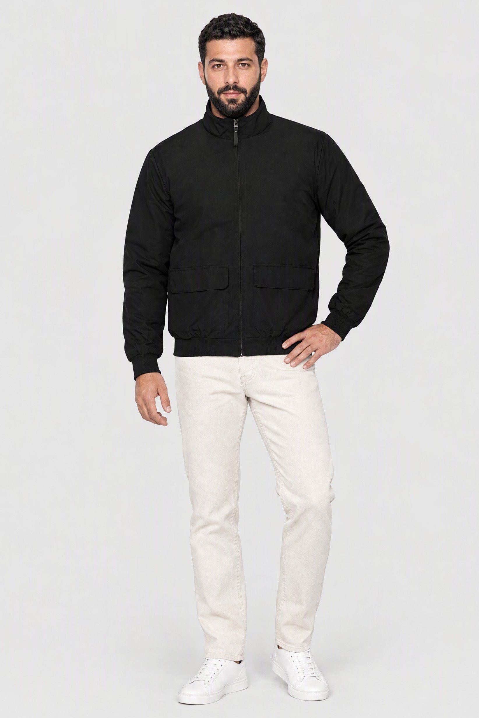Men Plain Softshell Jacket, Navy