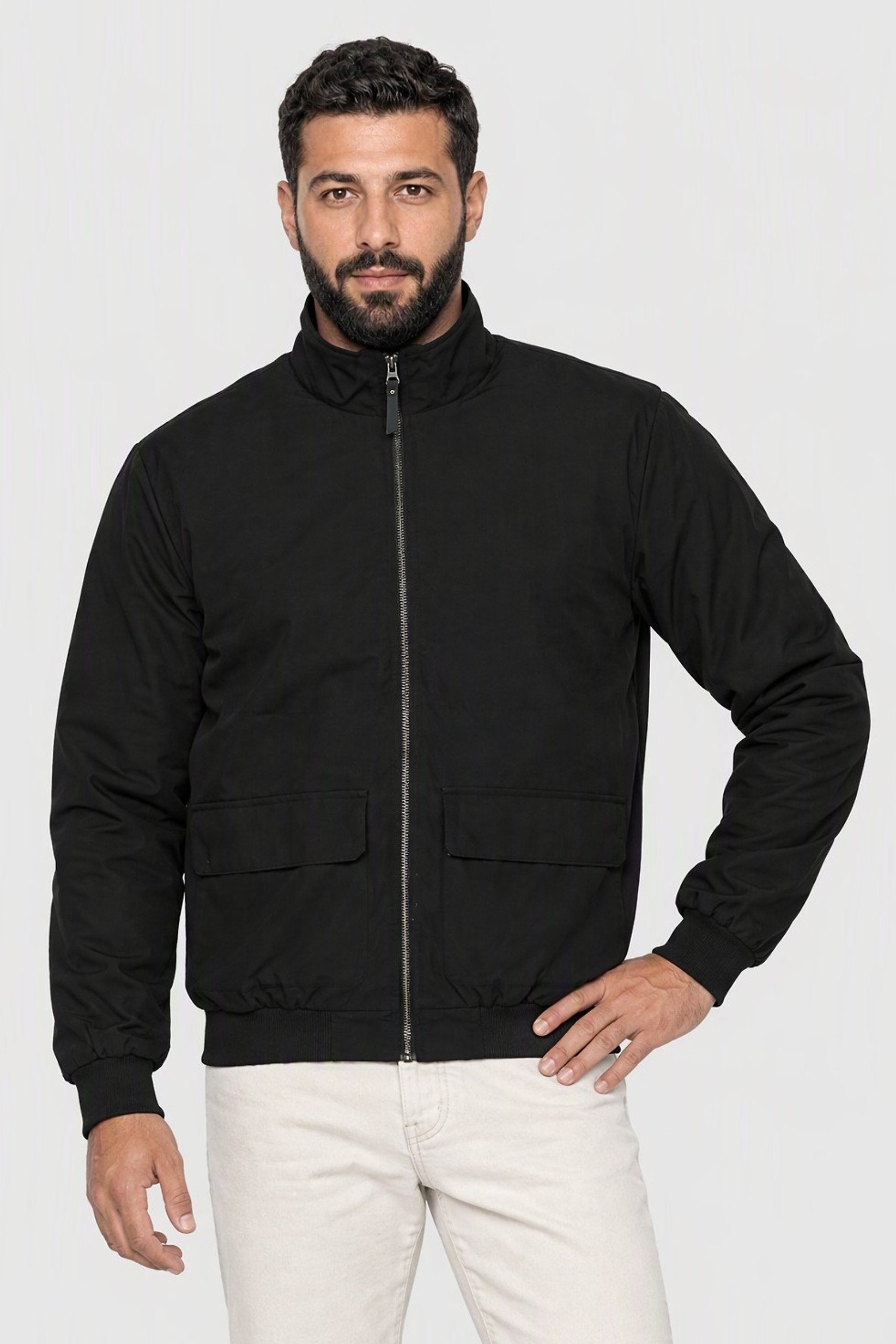 Men Plain Softshell Jacket, Navy