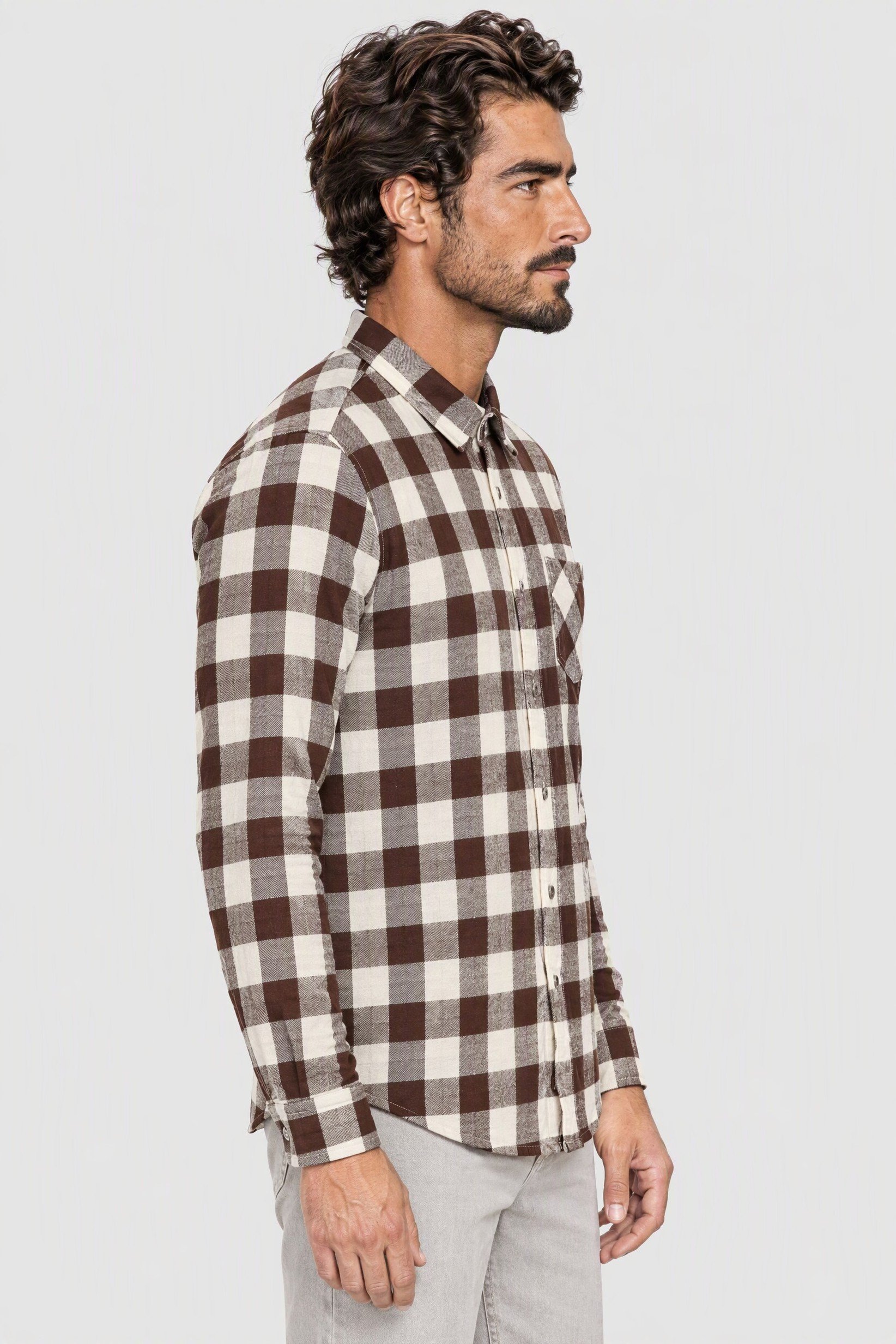 Men Regular Fit Plaid Long Sleeve Casual Shirt, Multicolor