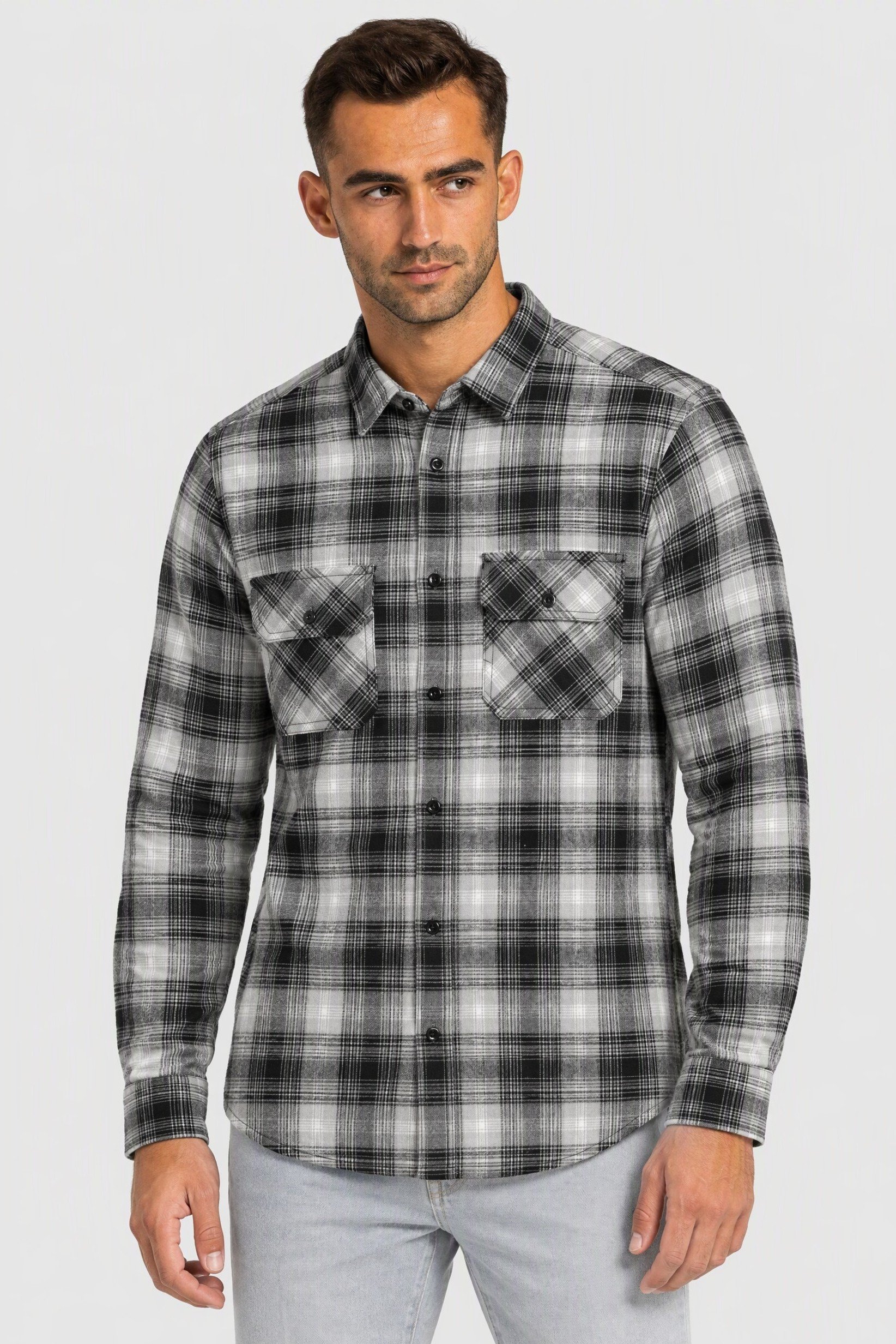 Men Regular Fit Long Sleeve Checkered Casual Shirt, Multicolor