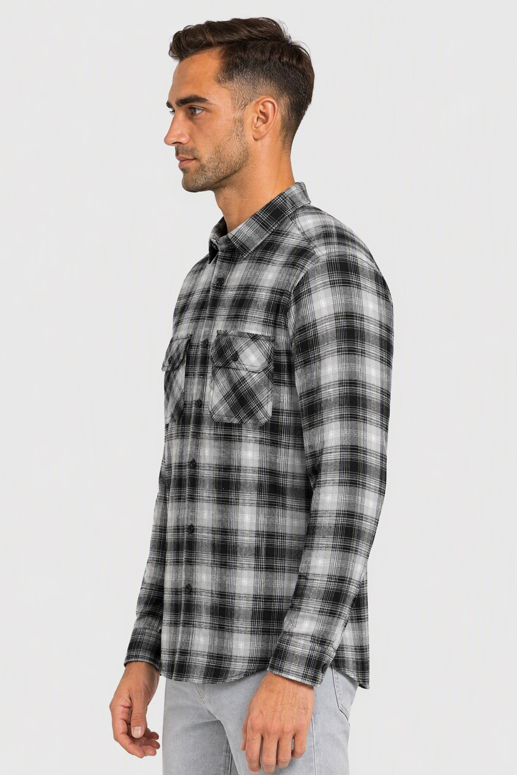 Men Regular Fit Long Sleeve Checkered Casual Shirt, Multicolor