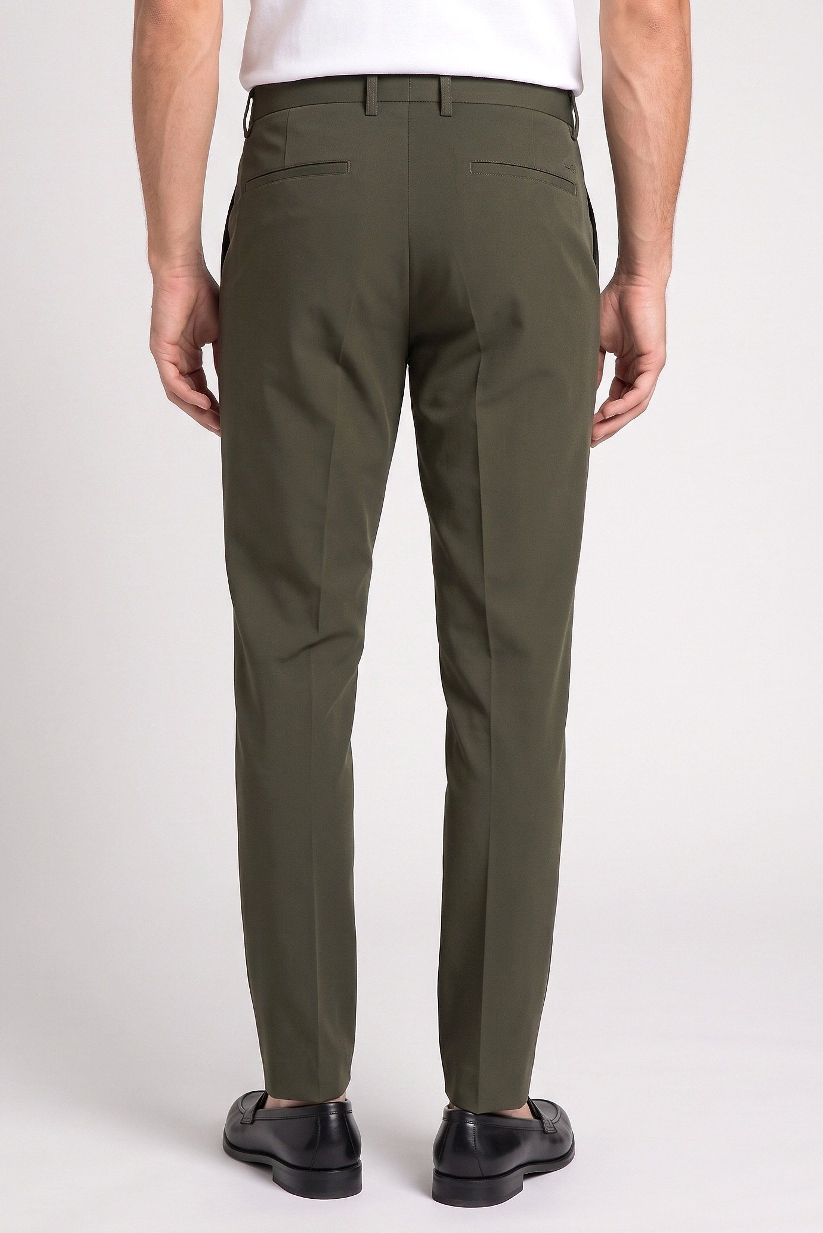 Men Slim Fit Plain Chino Pants, Green