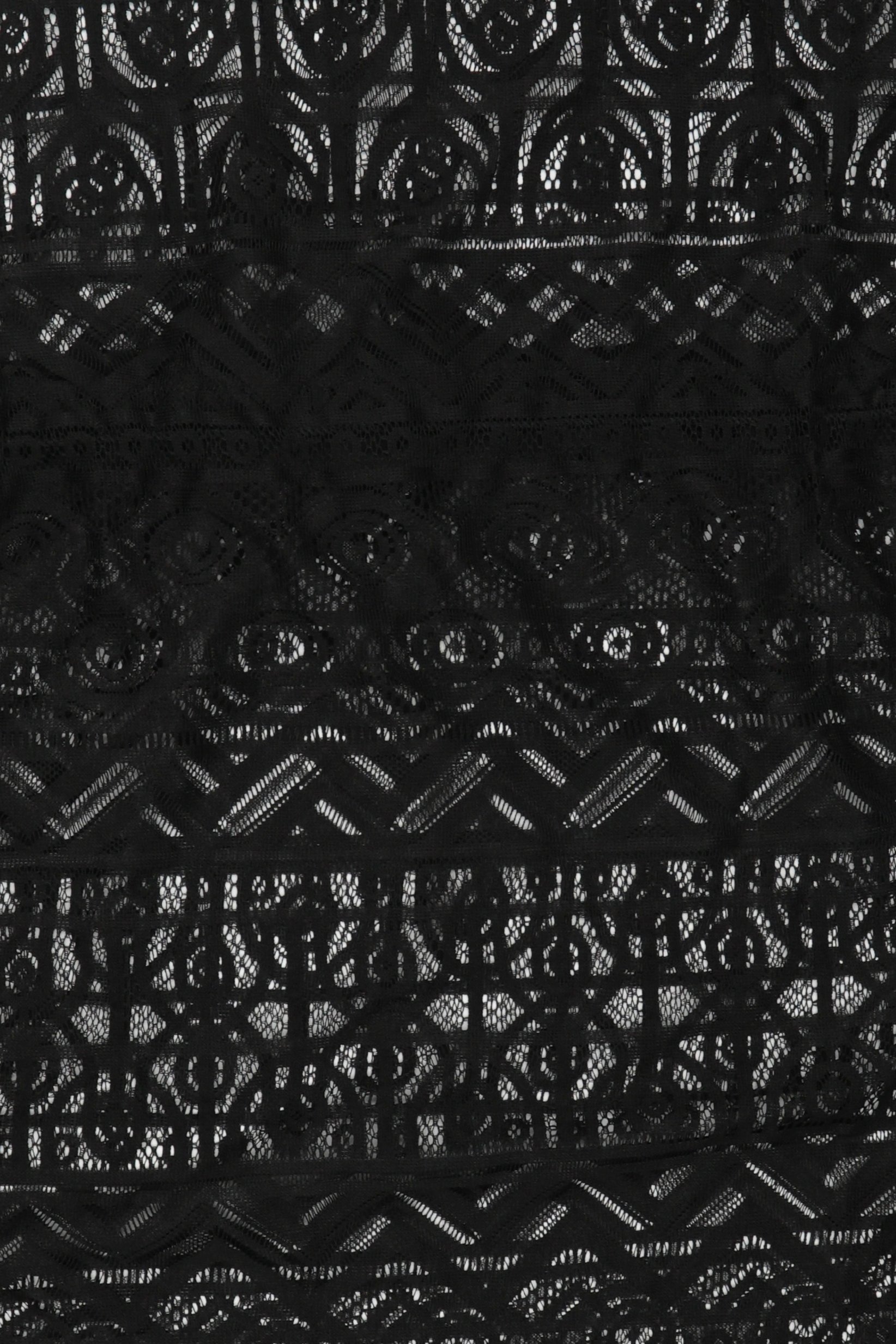 Women Lace Tie Waist Beach Top, Black