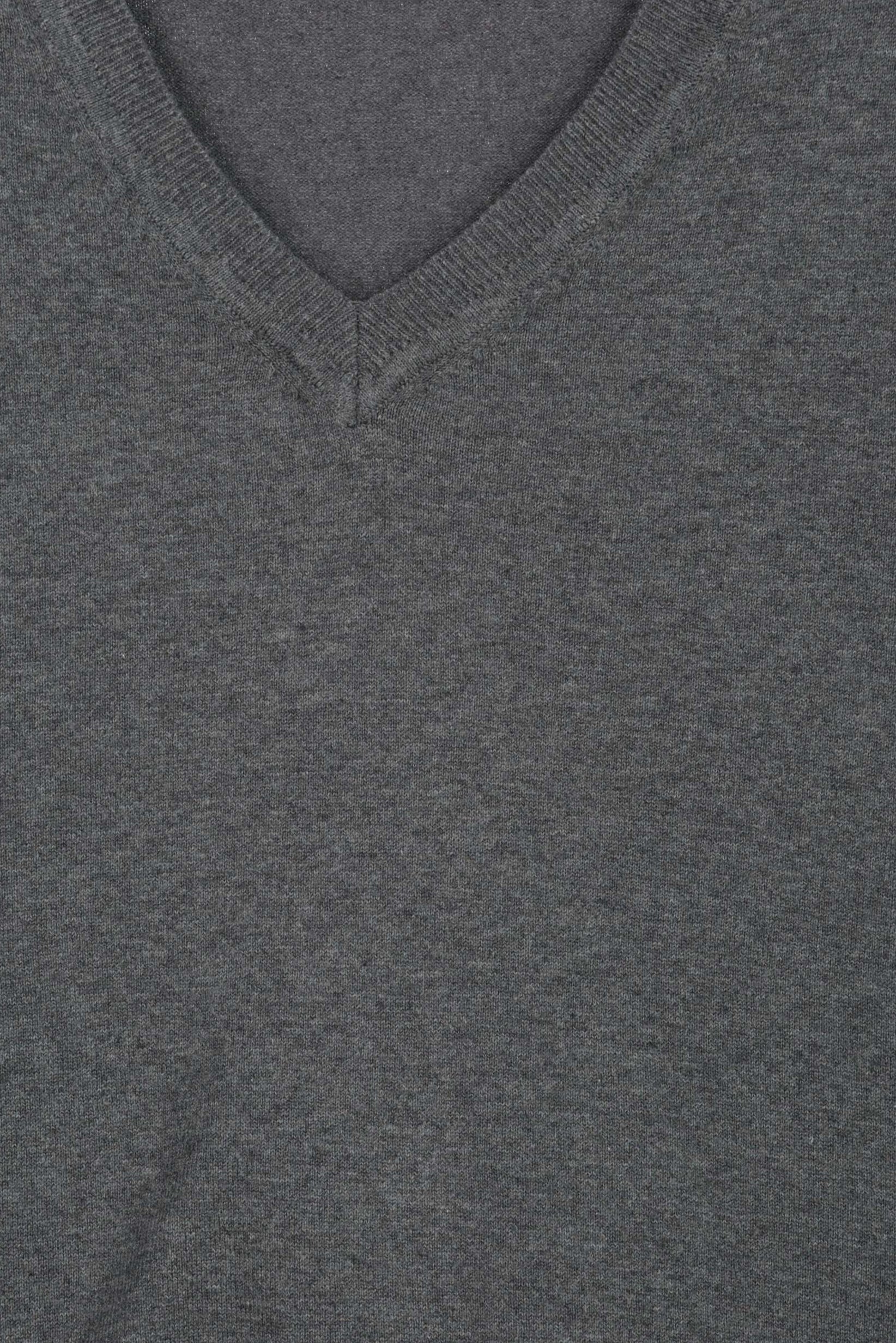 Men V-Neck Sleevess Knitted Sweater, Grey