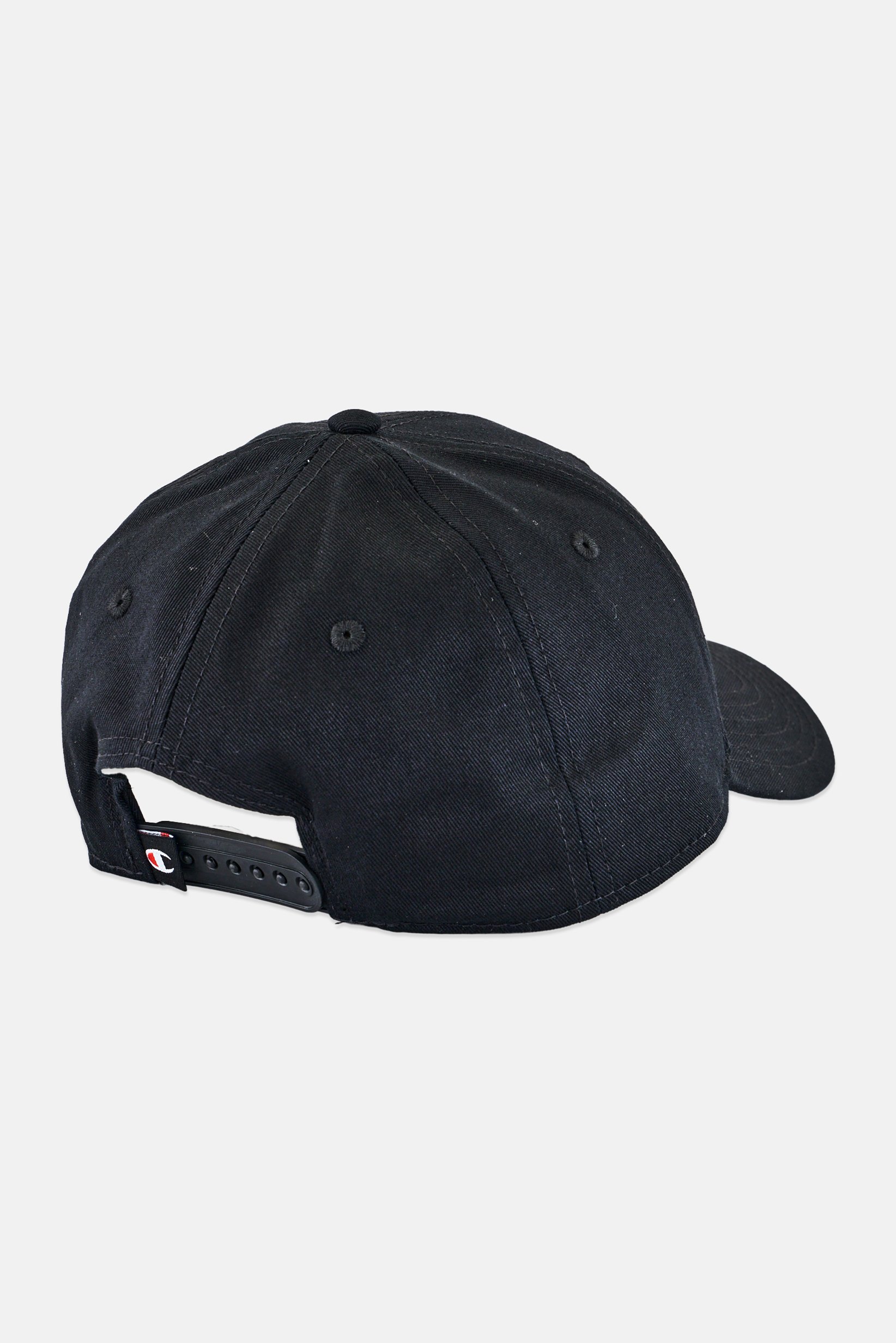 Men Embroidered Logo Snapback Cap, Black
