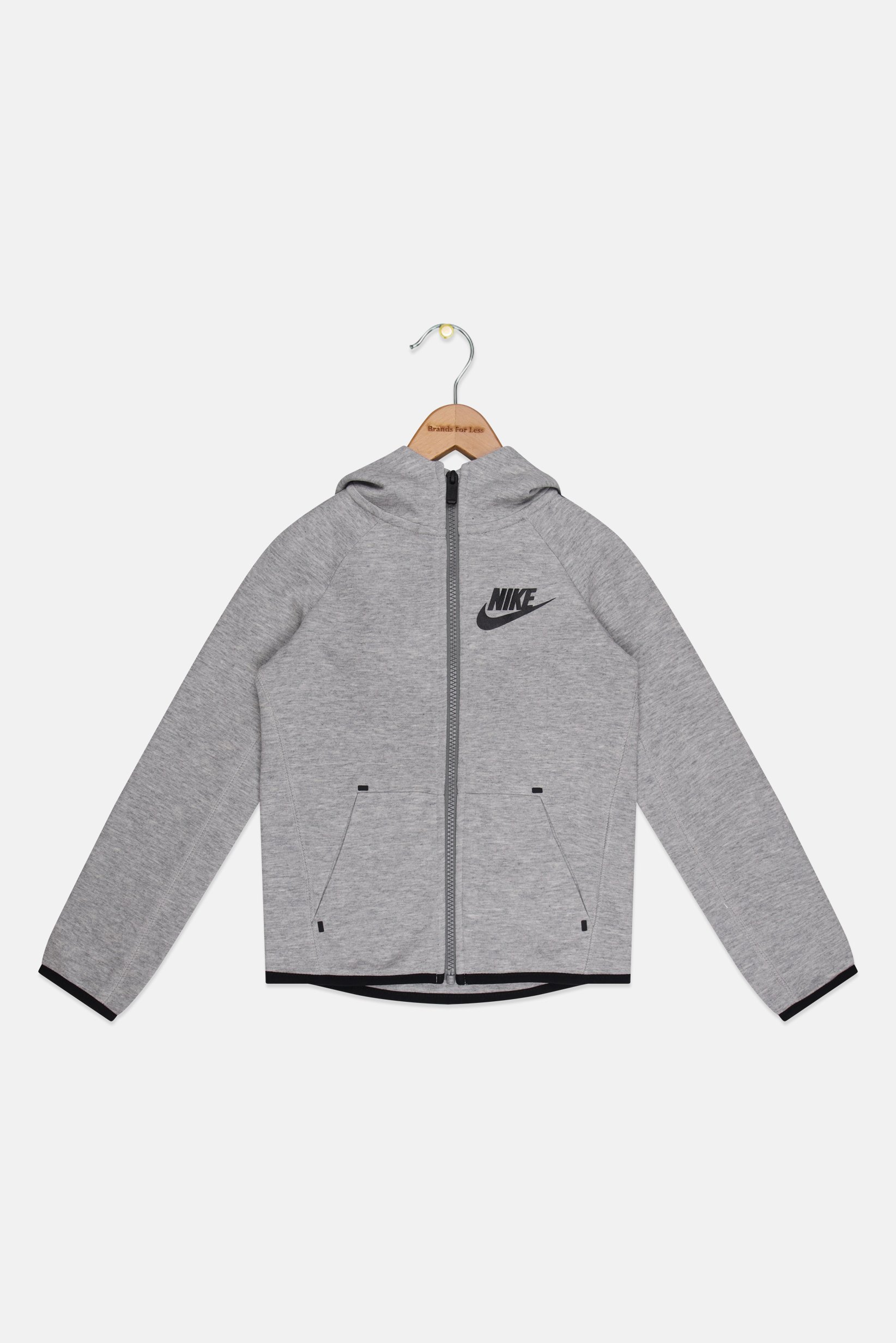 Kids Boy Sportswear Fit Long Sleeve Outdoor Hoodie, Heather Grey