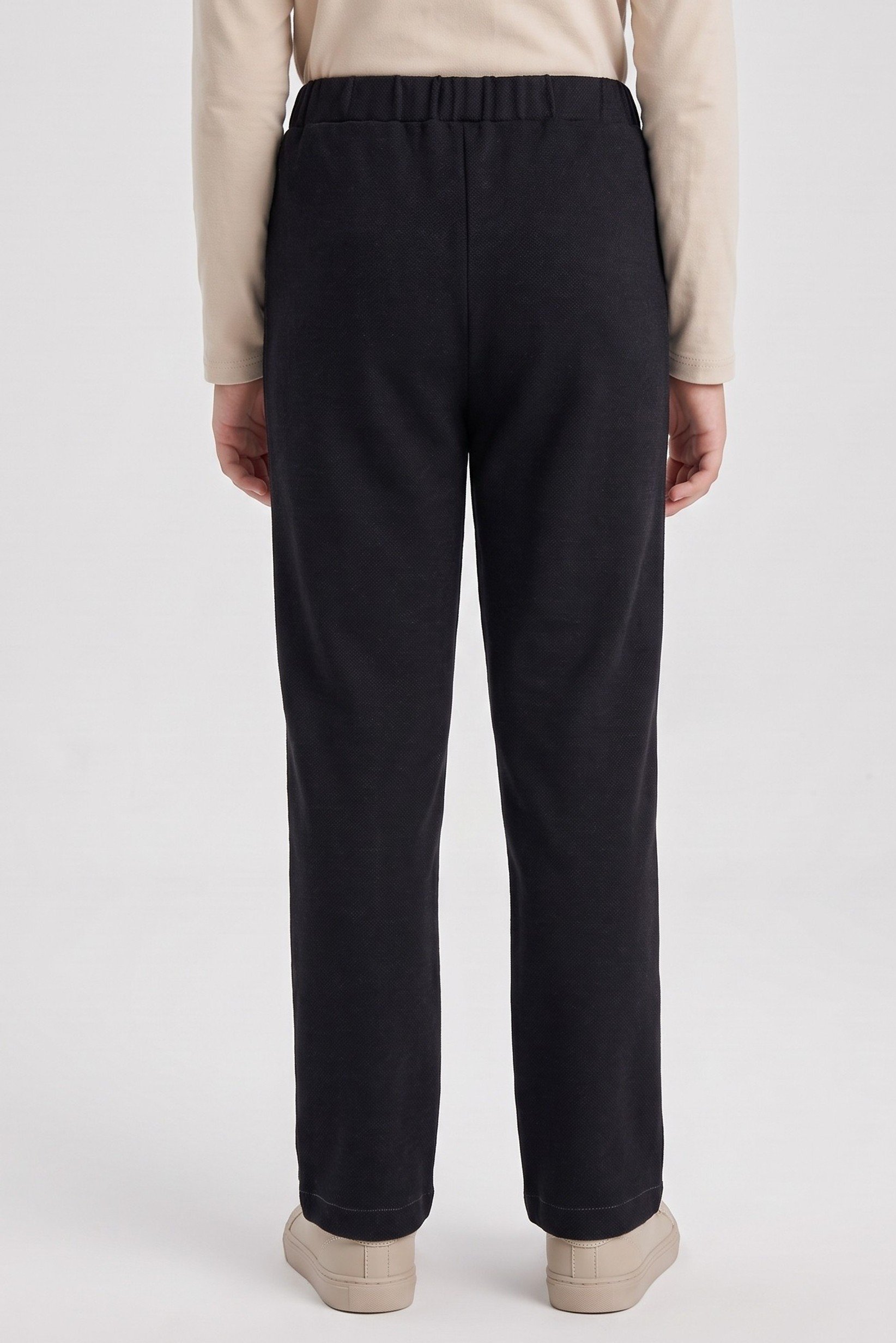 Kids Girl Chambray Pants, Navy Blue