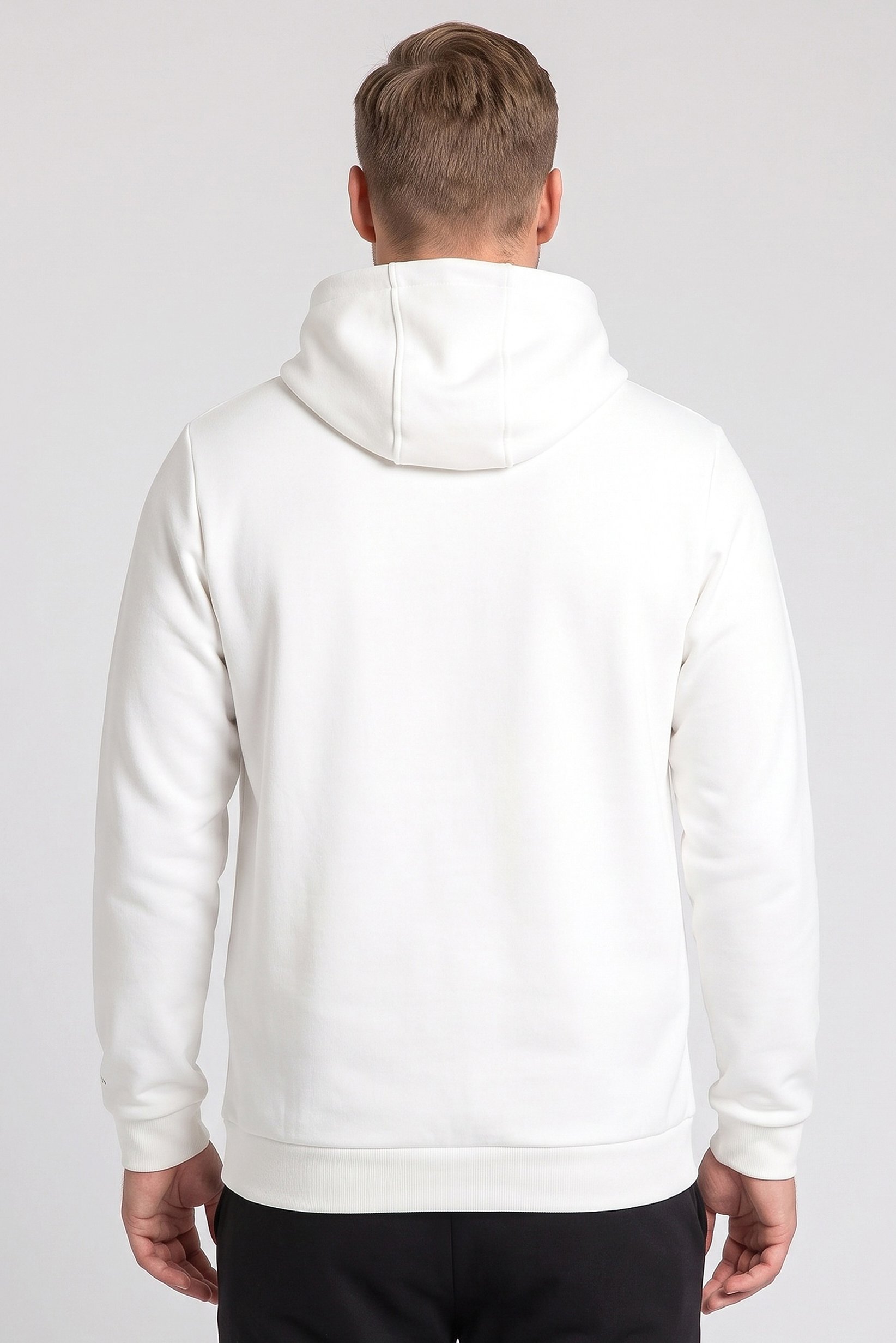 Men Regular Fit Long Sleeve Outdoor Hoodie, White