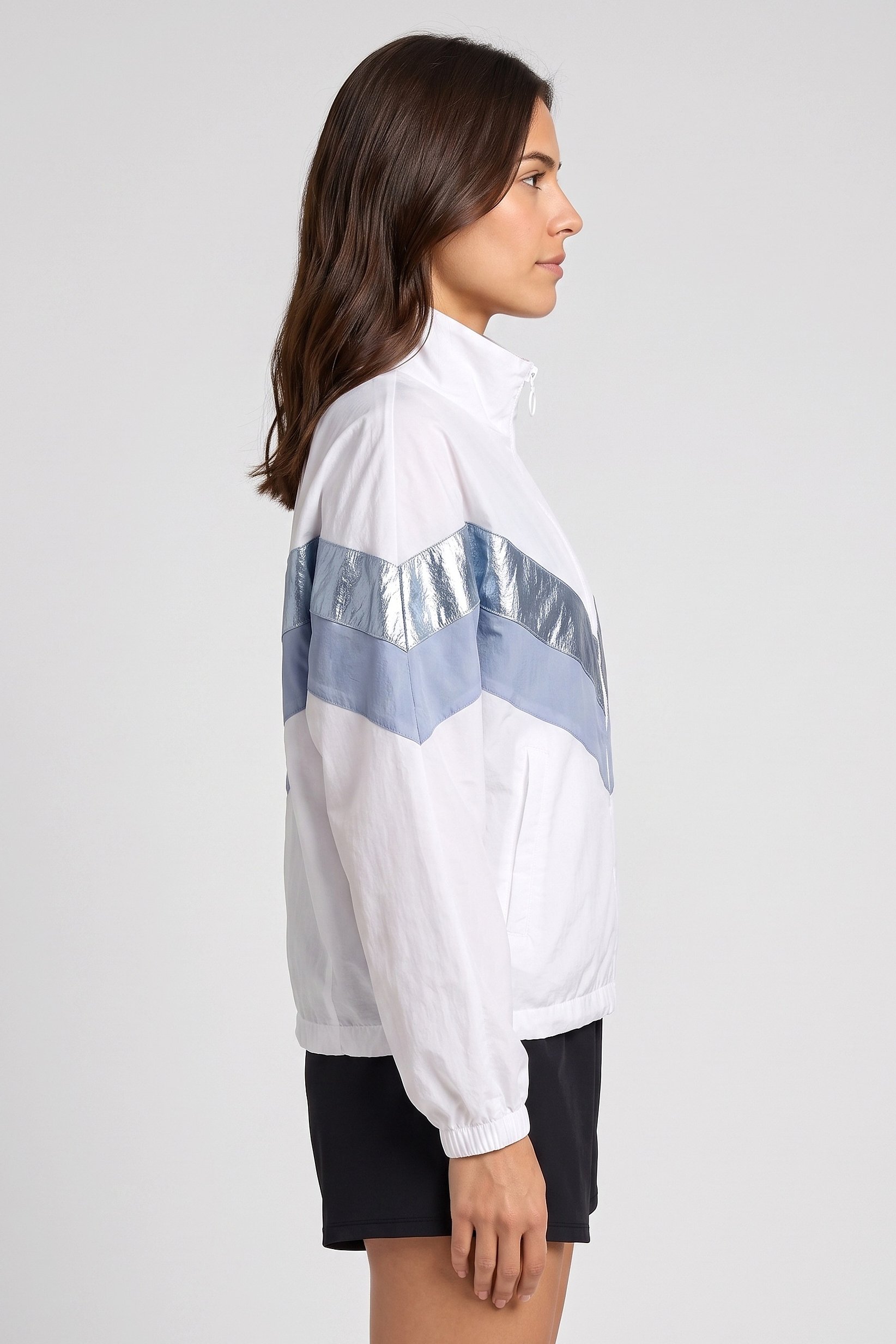 Women Sportswear Fit Long Sleeve Outdoor Jacket, White