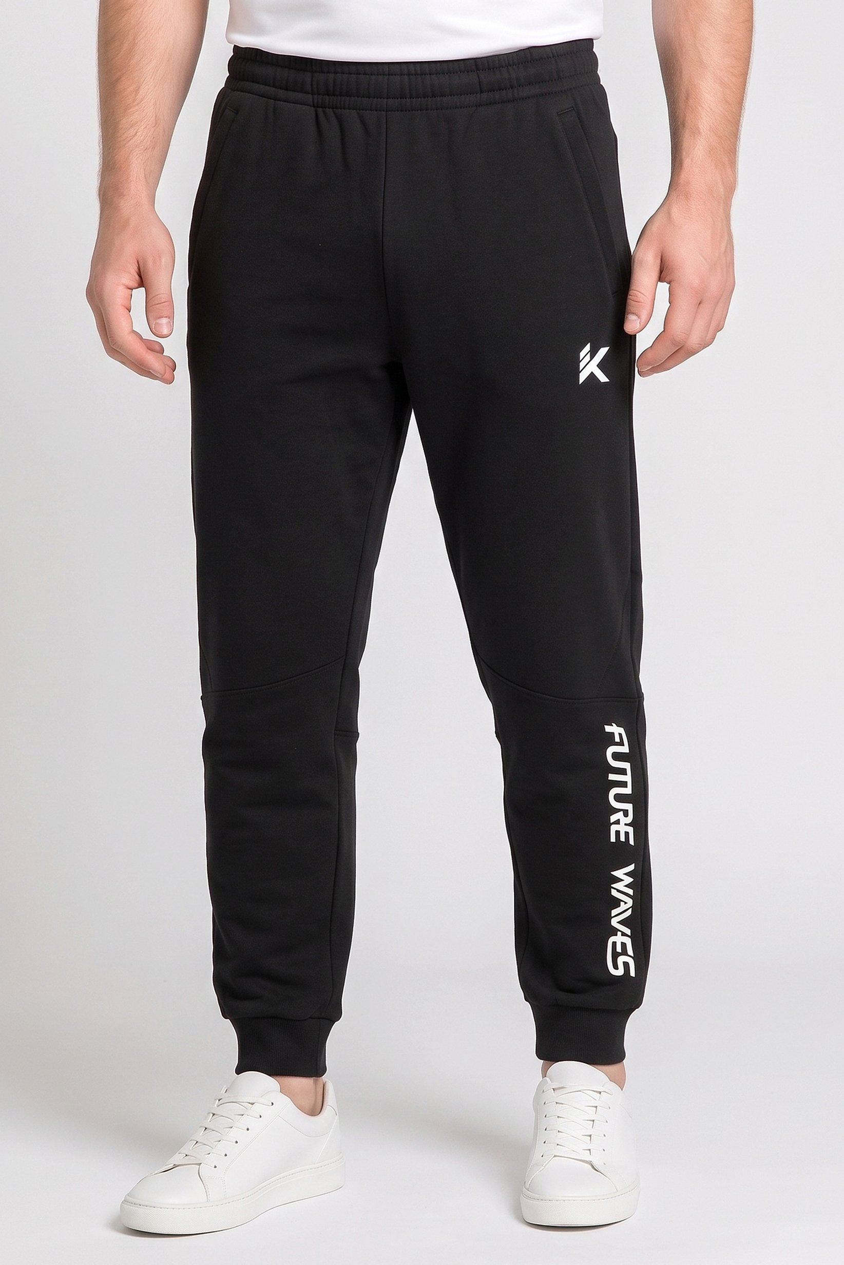 Men Regular Fit Outdoor Sweatpants, Black
