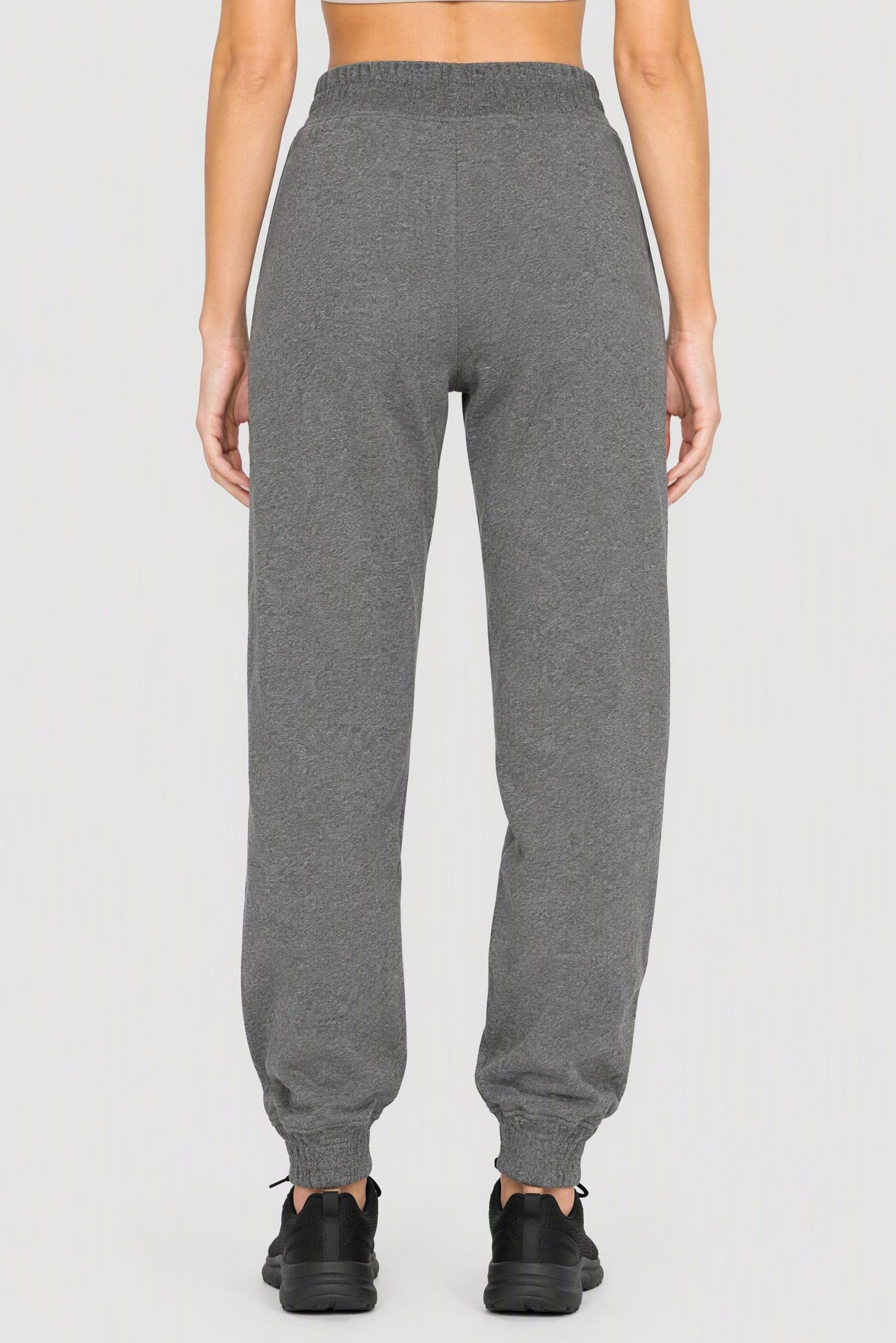 Women Sportswear Fit Brand Logo Outdoor Sweatpants, Heather Grey