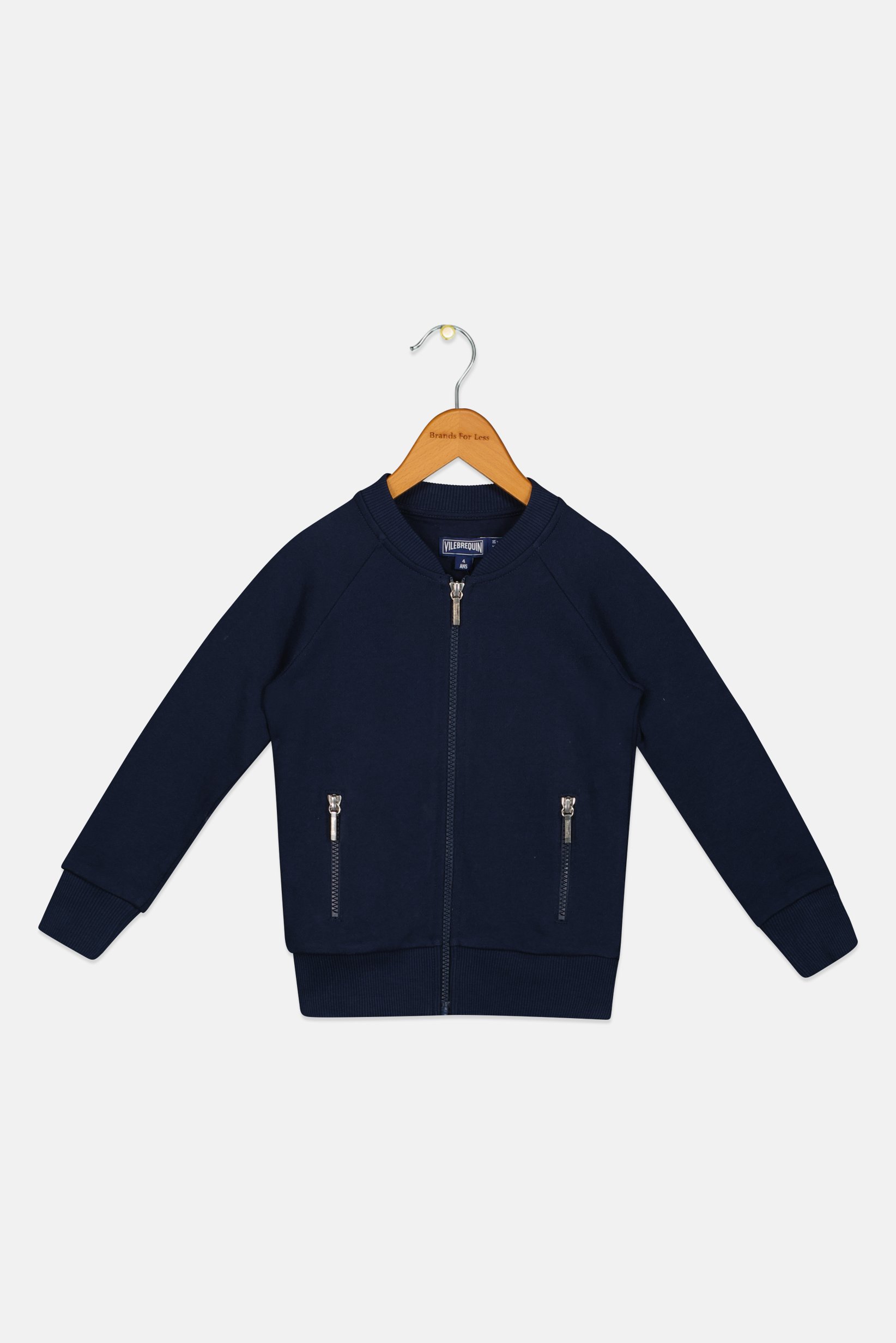 Toddlers Boy Full Zip Plain Jacket, Navy
