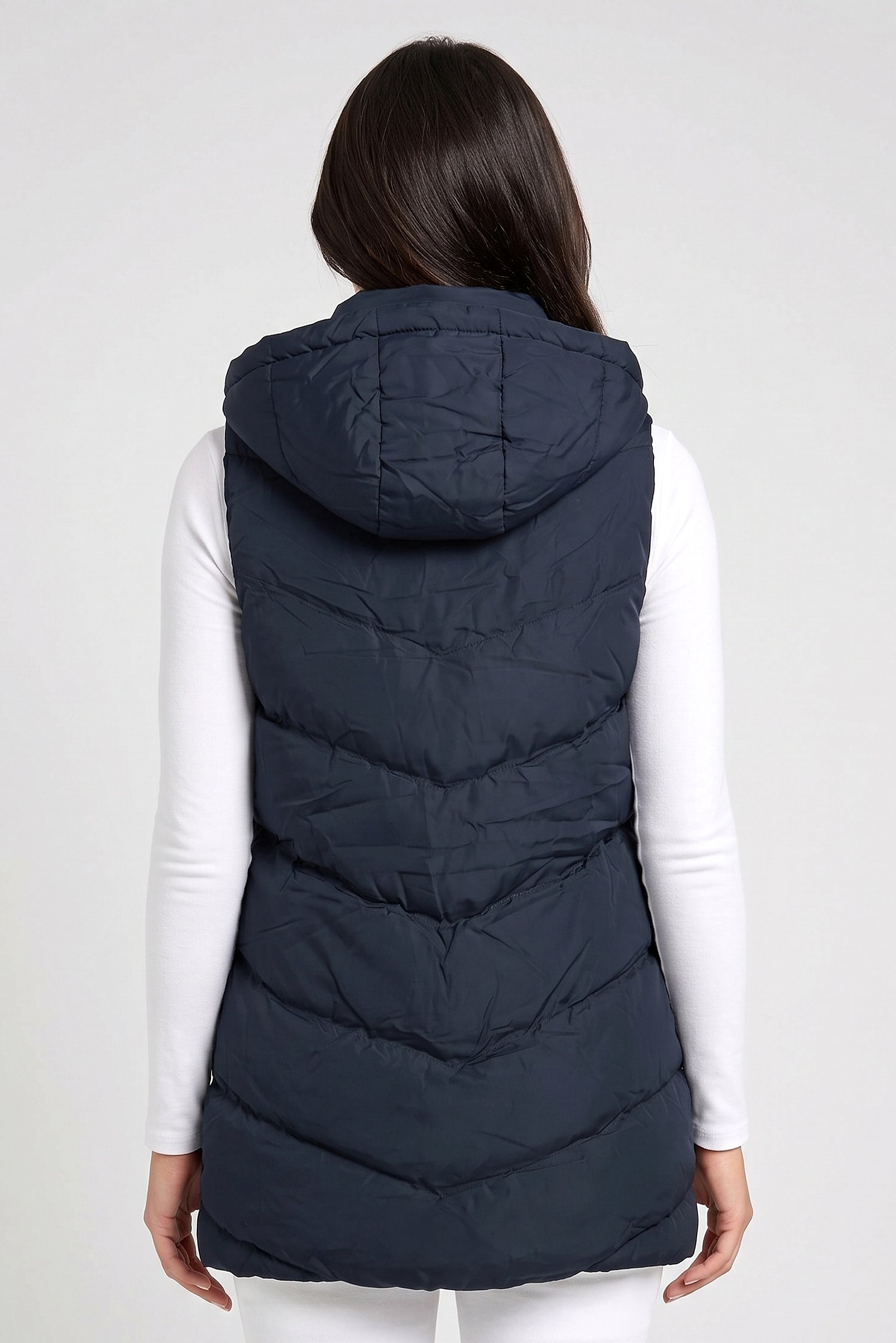 Women Quilted Vest Jacket, Navy