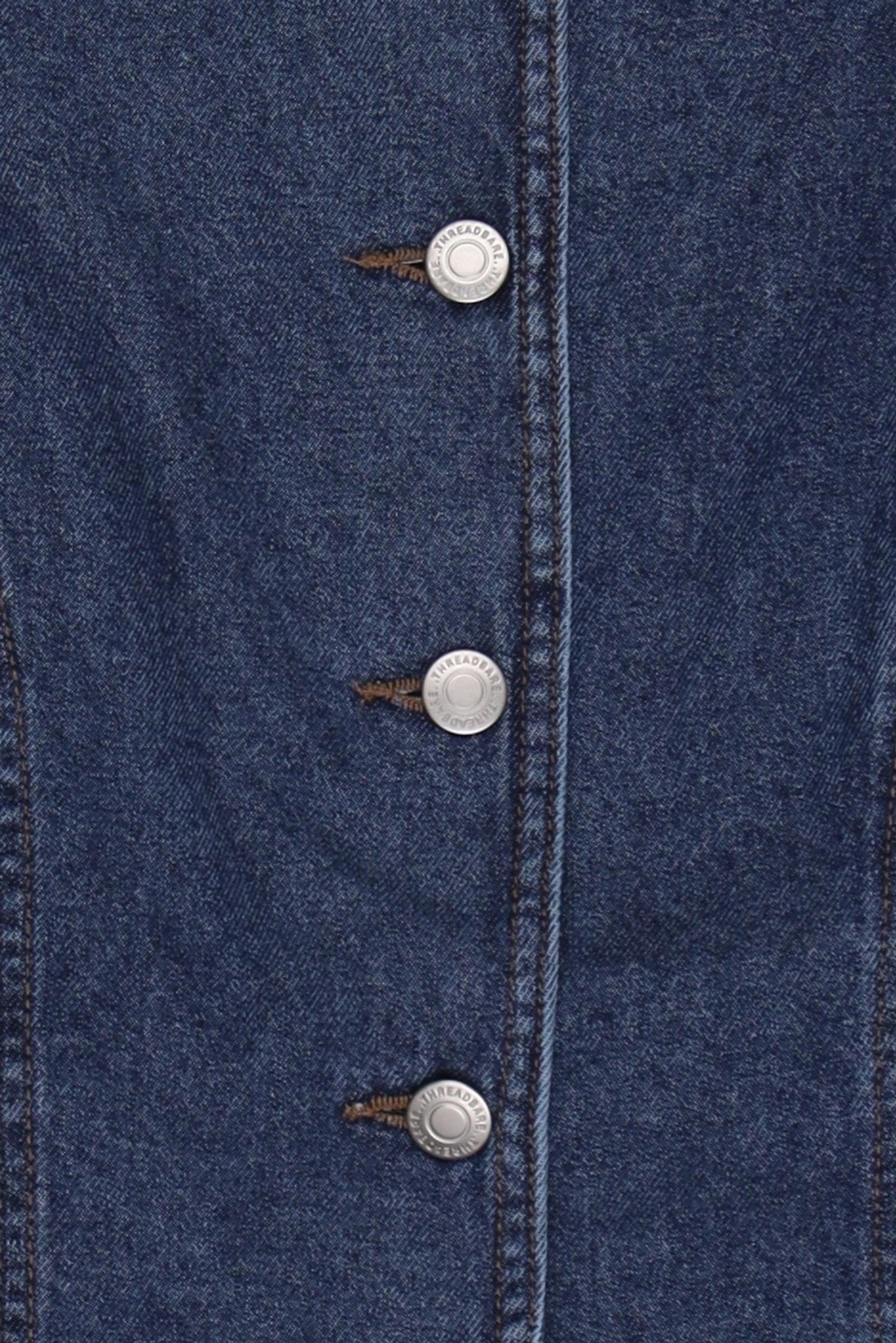 Women Regular Fit Washed Waistcoat, Blue