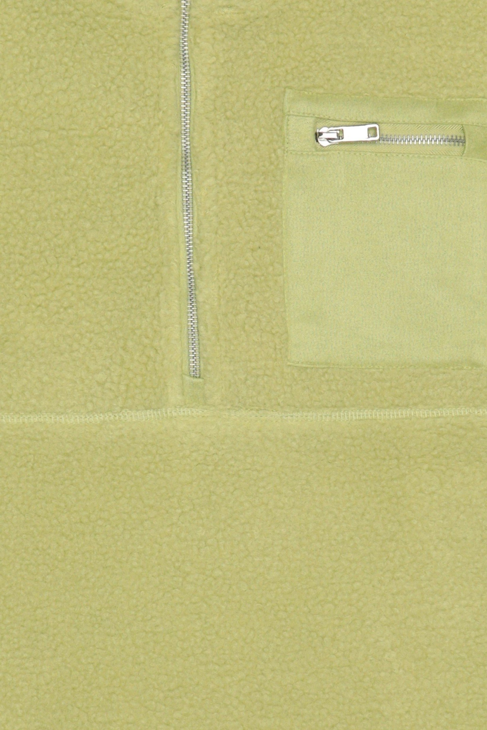 Women Textured Sherpa Jackets, Lime Green