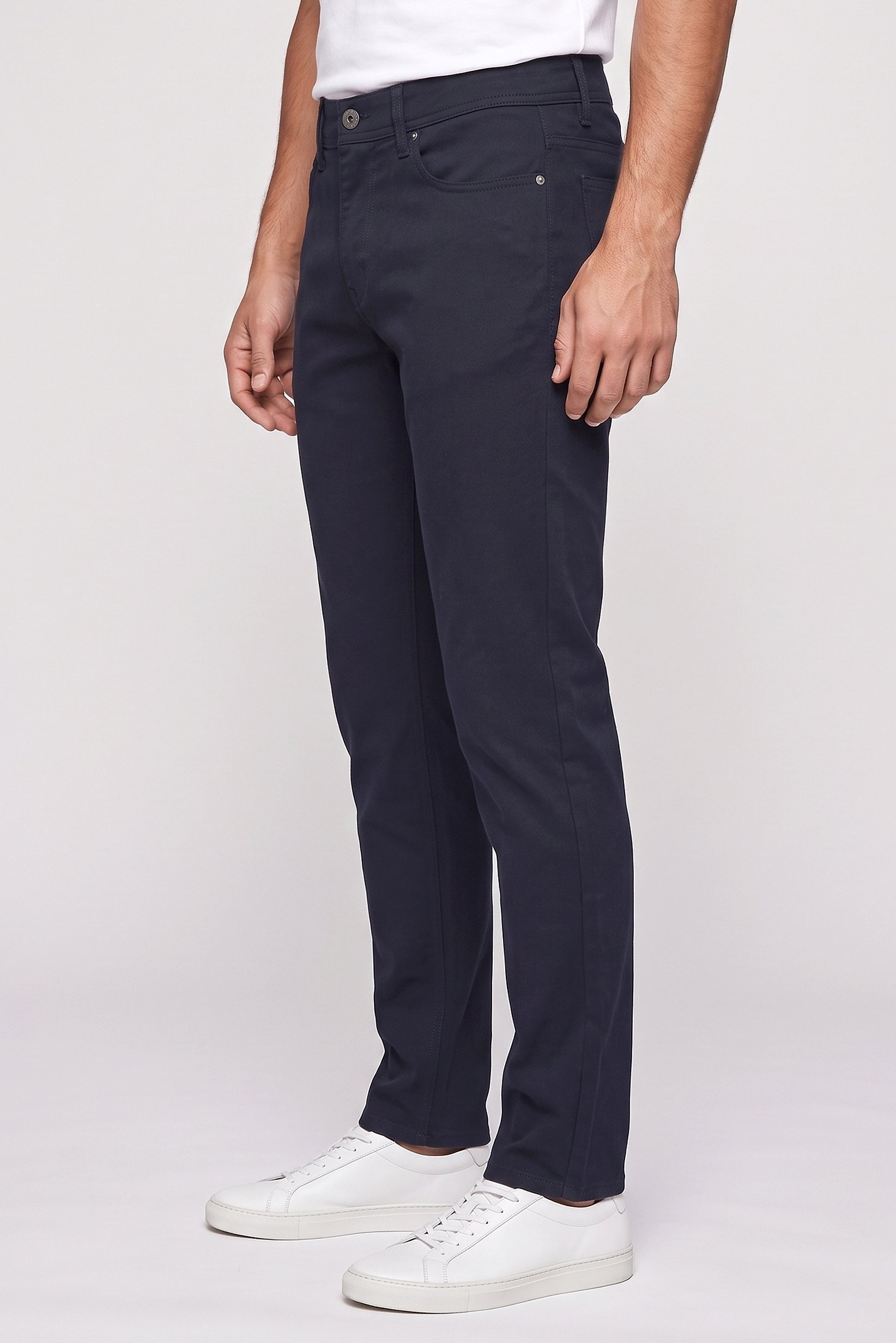 Men Classic Fit Solid Chino Pants, Navy