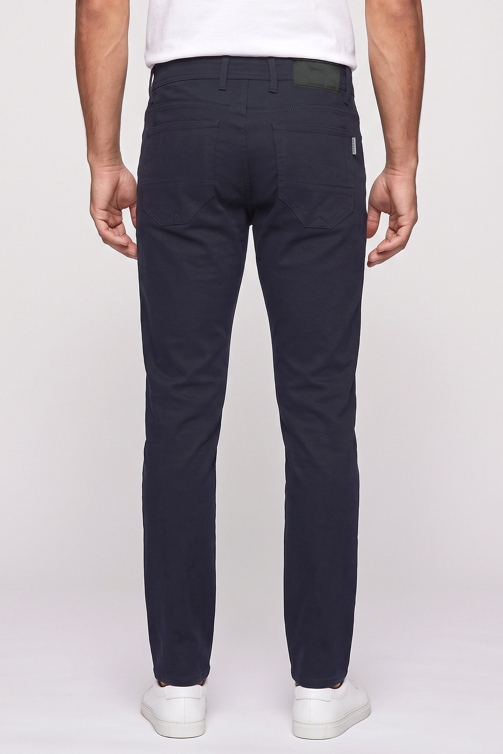 Men Classic Fit Solid Chino Pants, Navy