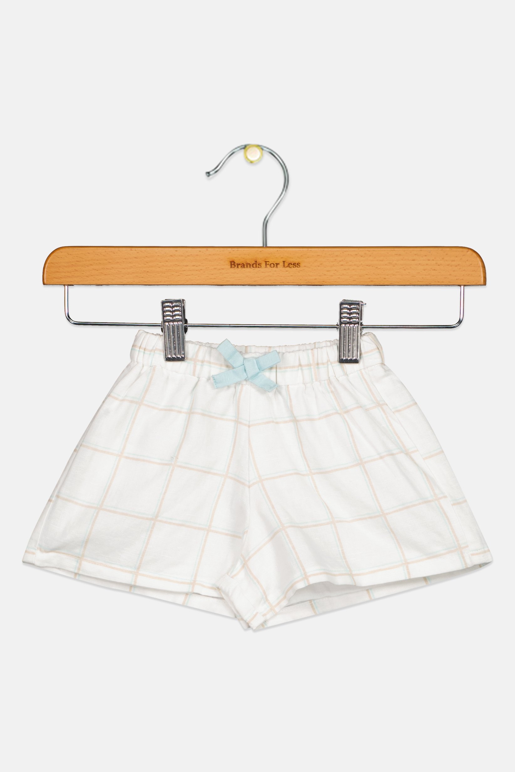Toddlers Girl Windowpane Basic Shorts, Multicolor