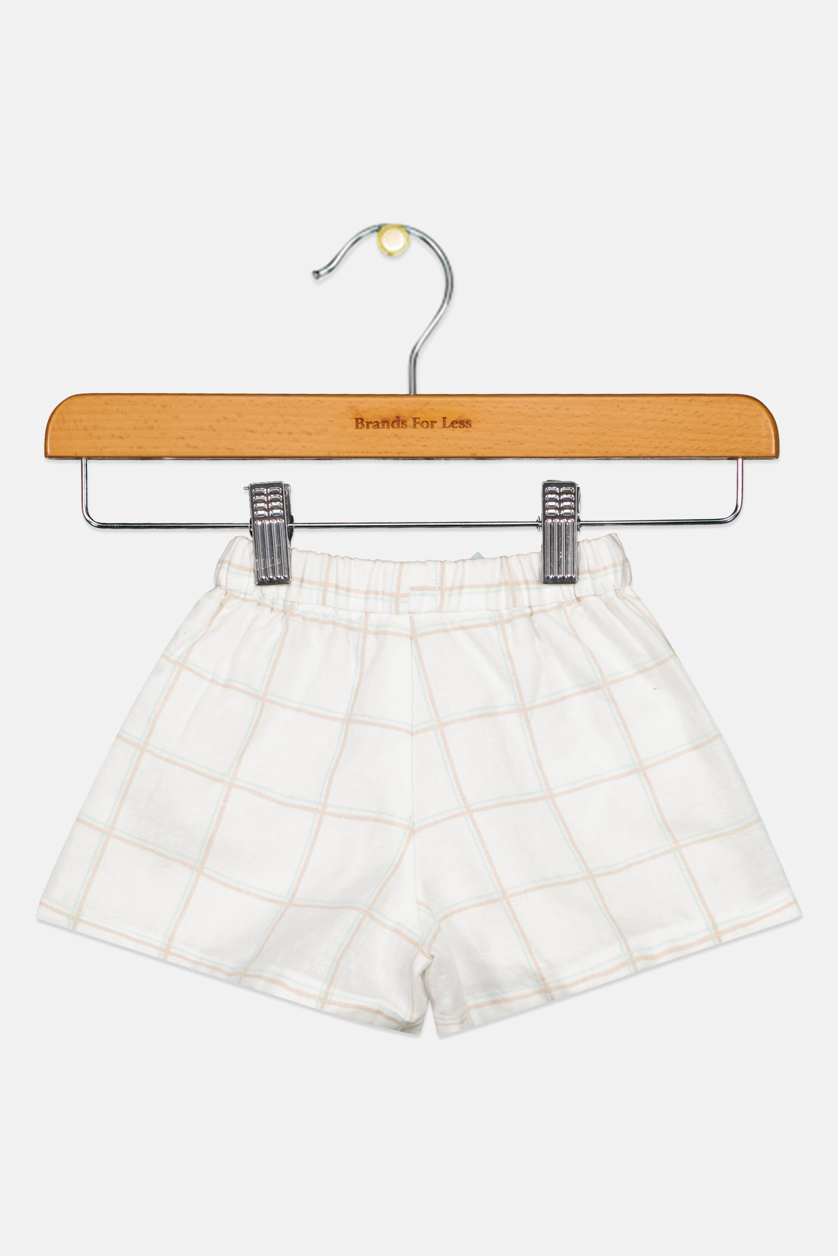 Toddlers Girl Windowpane Basic Shorts, Multicolor