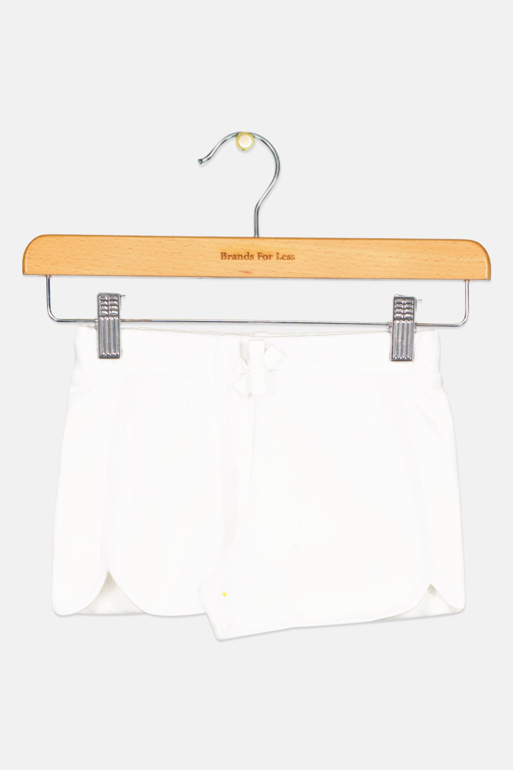 Toddlers Girl Plain Basic Shorts, White