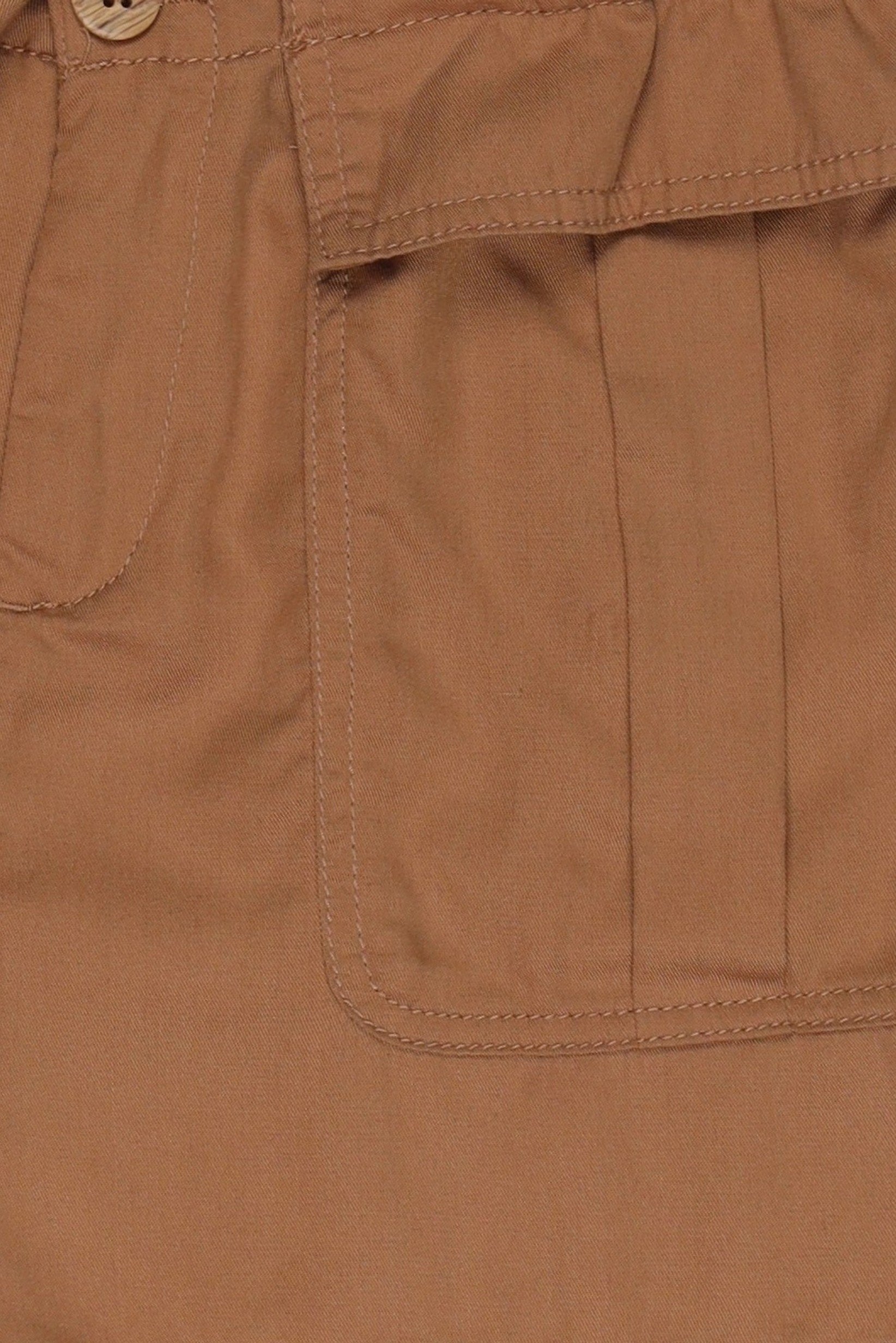 Kids Girl Solid Basic Shorts, Brown