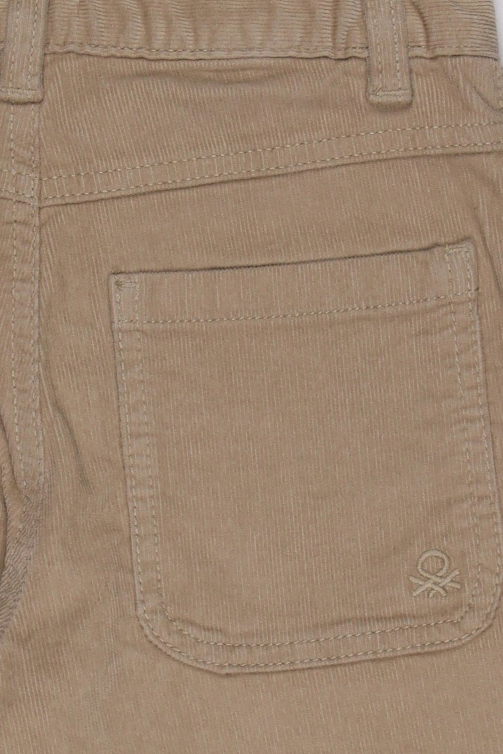 Kids Girl Regular Fit Textured Corduroy Pants, Beige