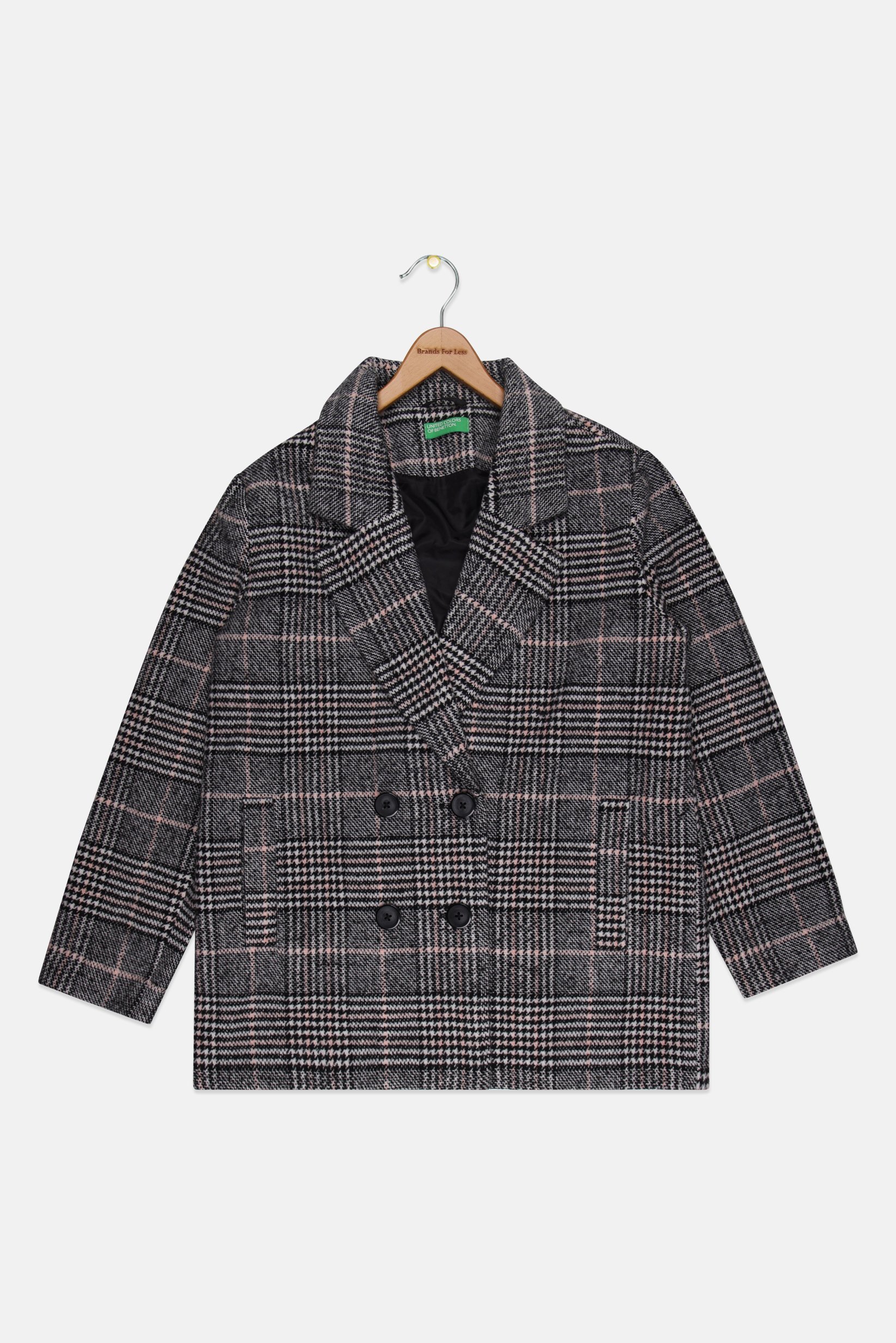 Kids Girl Regular Fit Plaid Casual Blazer, Multicolor