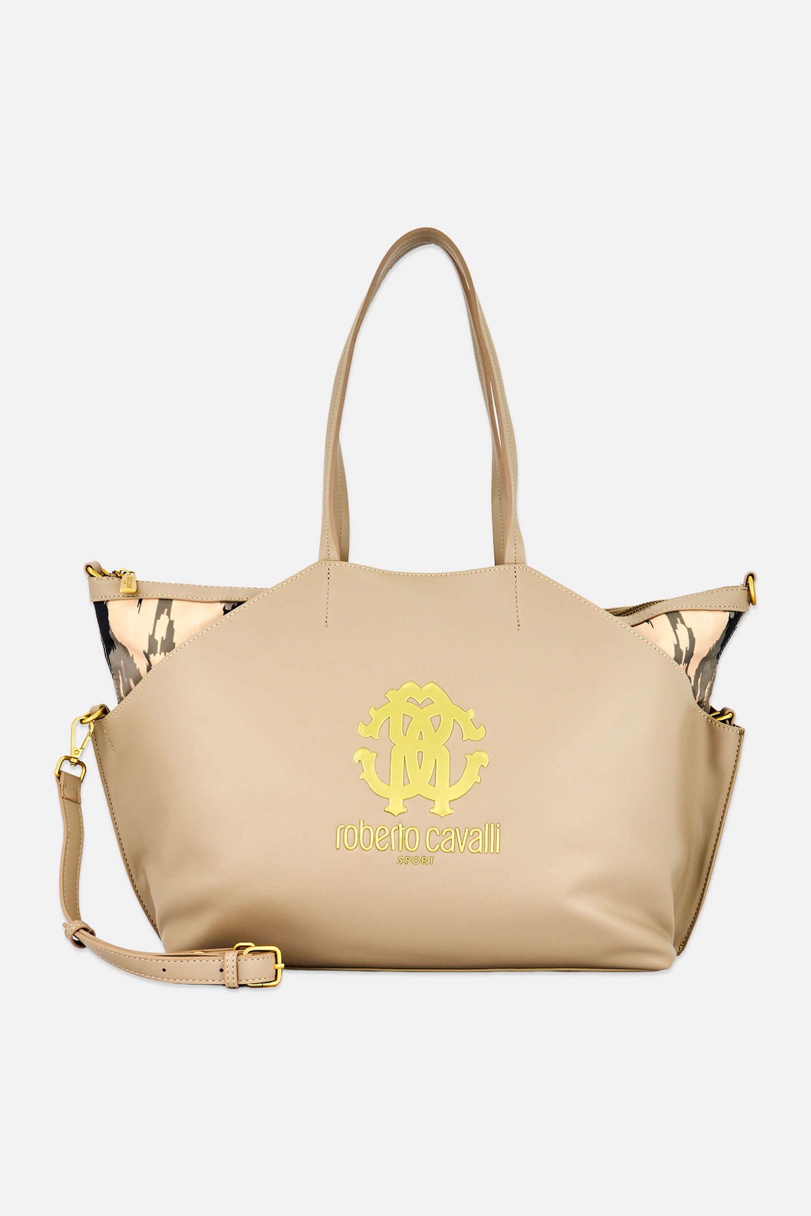 Women Brand Logo Tote Bag, Dark Beige