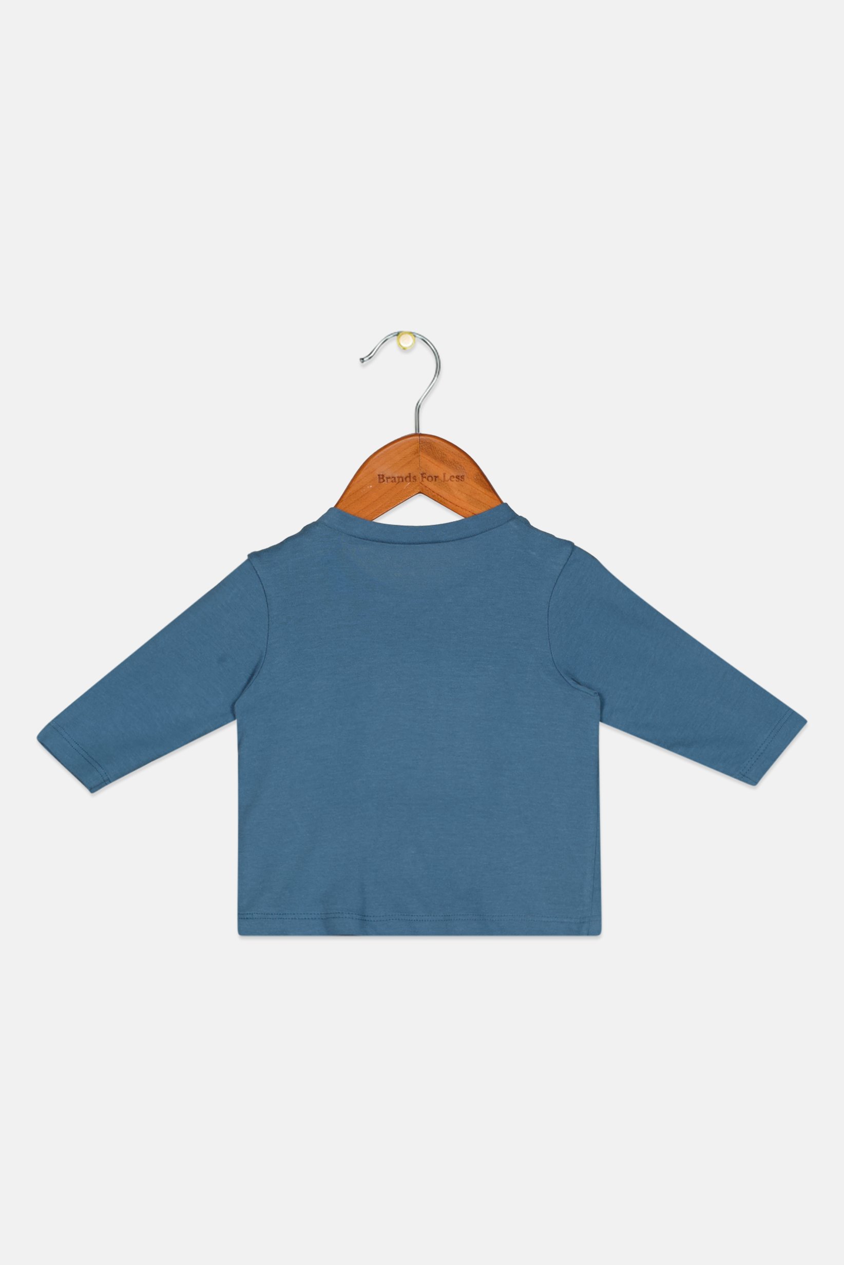 Toddlers Girl Long Sleeve Graphic Print Top, Light Navy