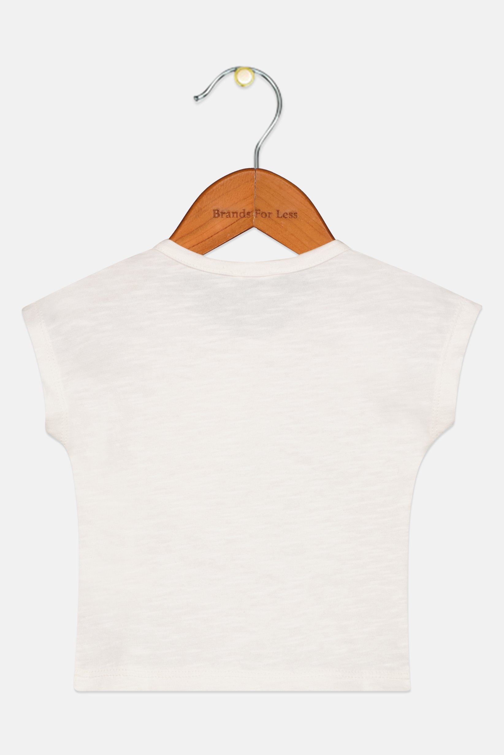 Toddlers Girls Short Sleeve Graphic Print Top, White