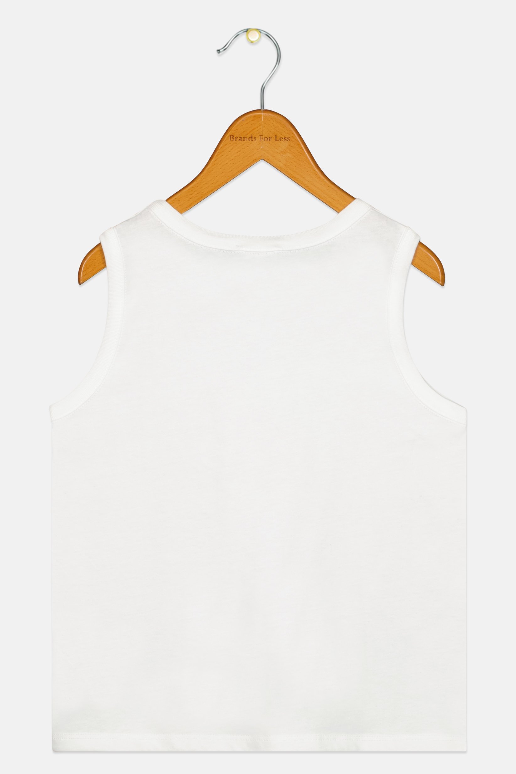 Toddlers Girl Sleeveless Graphic Print Top, White