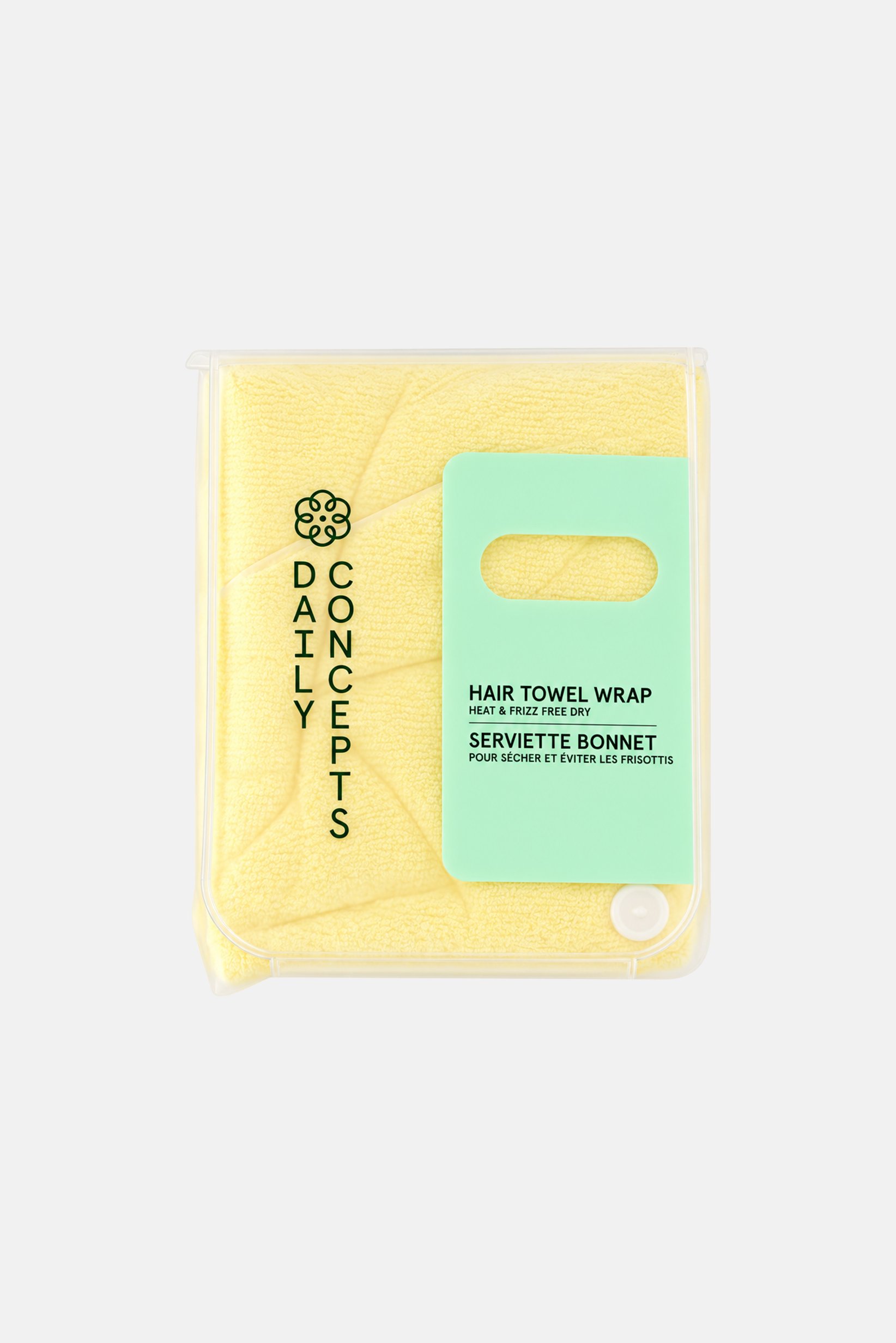 Daily Hair Towel Wrap Reduces Frizz and Drying, Yellow