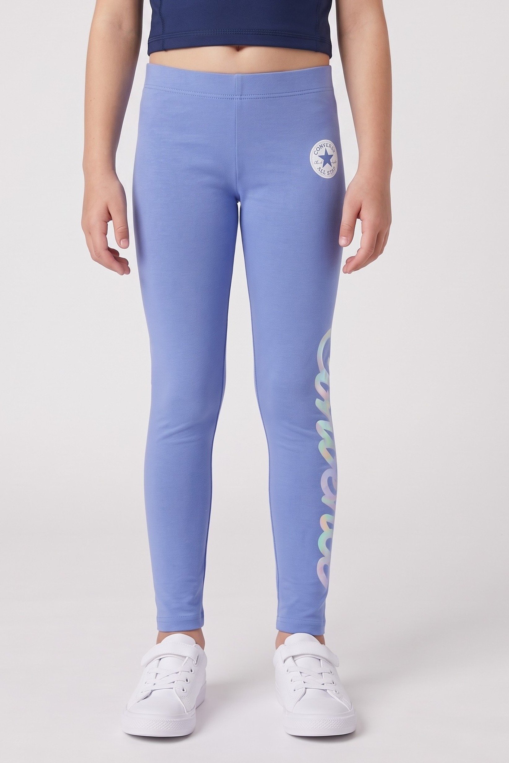Kids Girl Sportswear Fit Training Leggings, Sky Blue