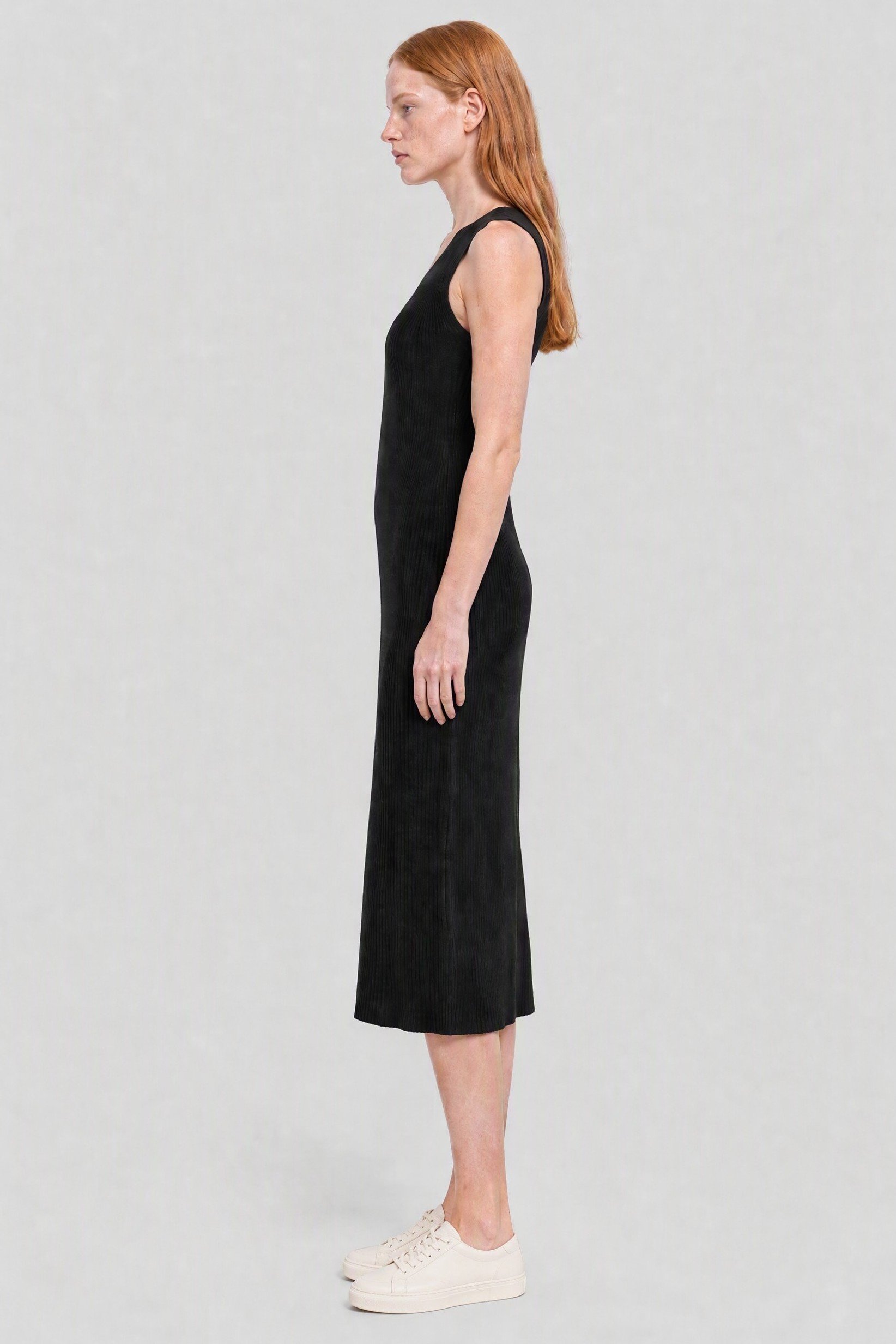 Women Ribbed Bodycon Dress, Black